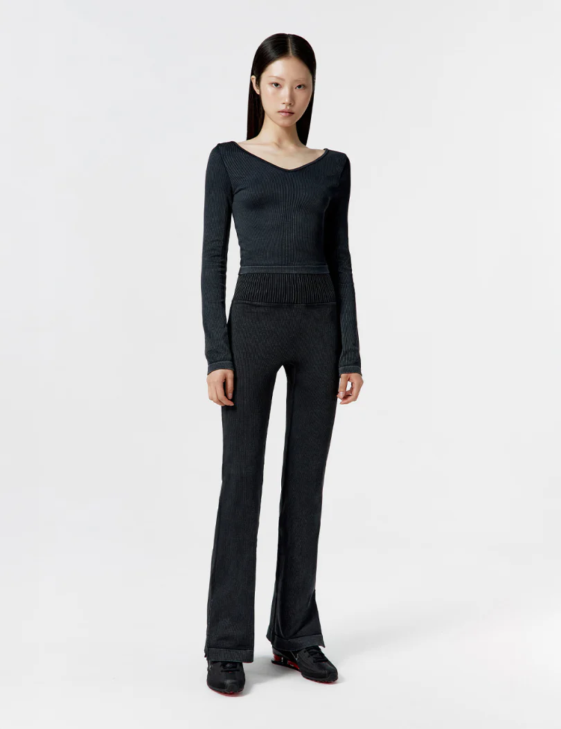 ALLTENSION FLARE LEGGINGS WITH SLIT - Image 5