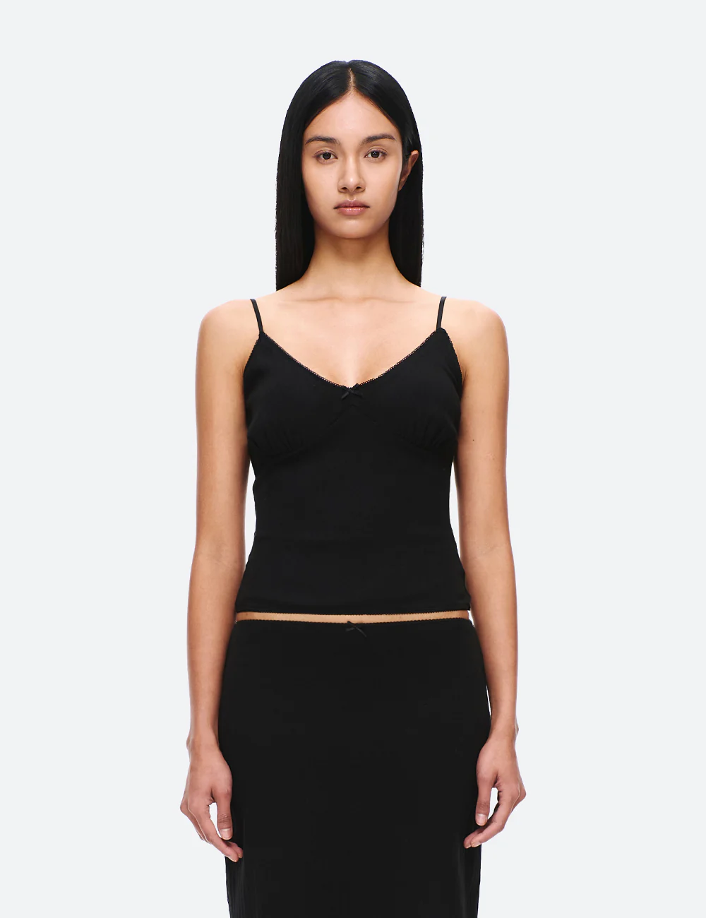 COTTON DEEP V NECK SLEEVELESS - Image 5