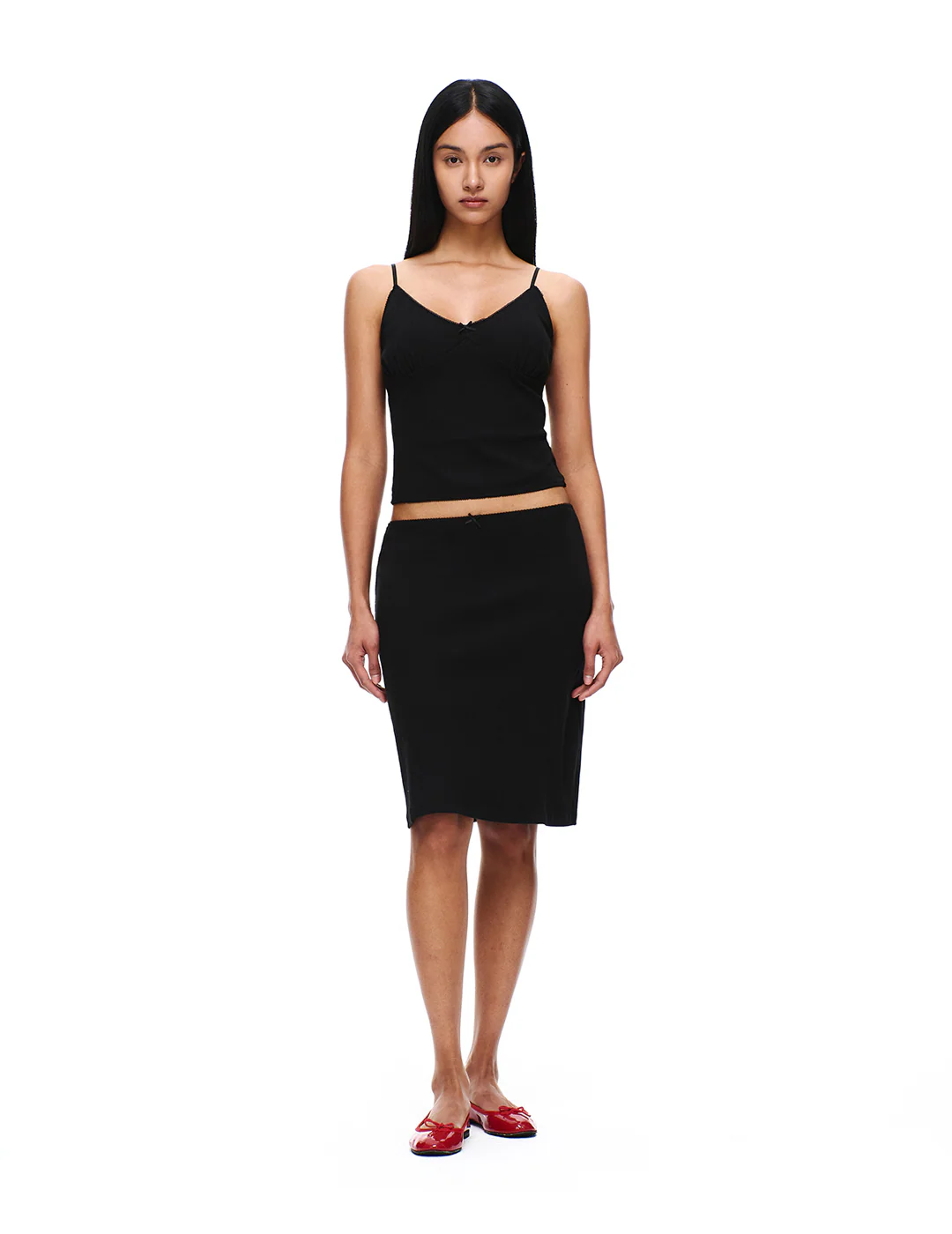 COTTON DEEP V NECK SLEEVELESS - Image 6