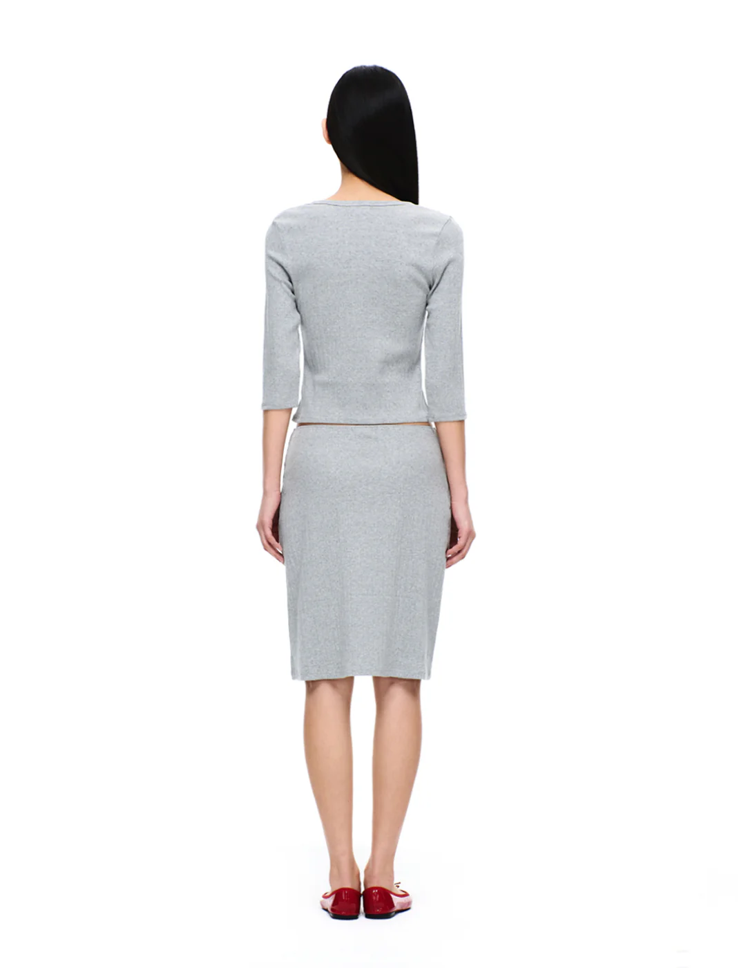 COTTON MIDI SKIRT - Image 3
