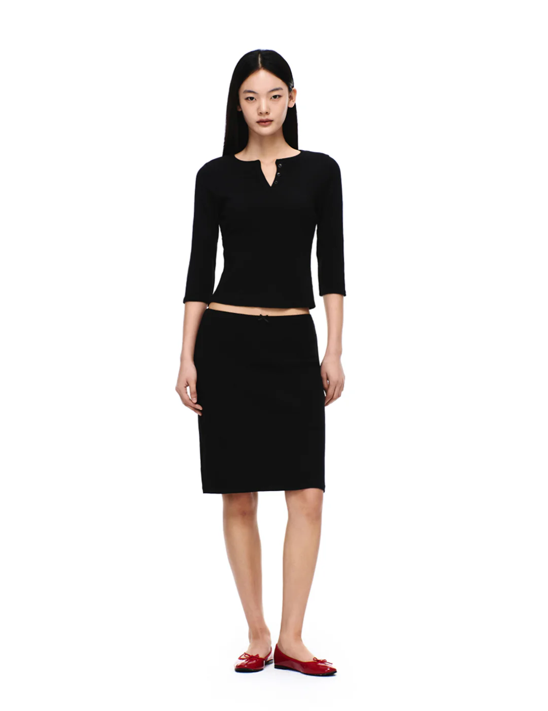 COTTON MIDI SKIRT - Image 6