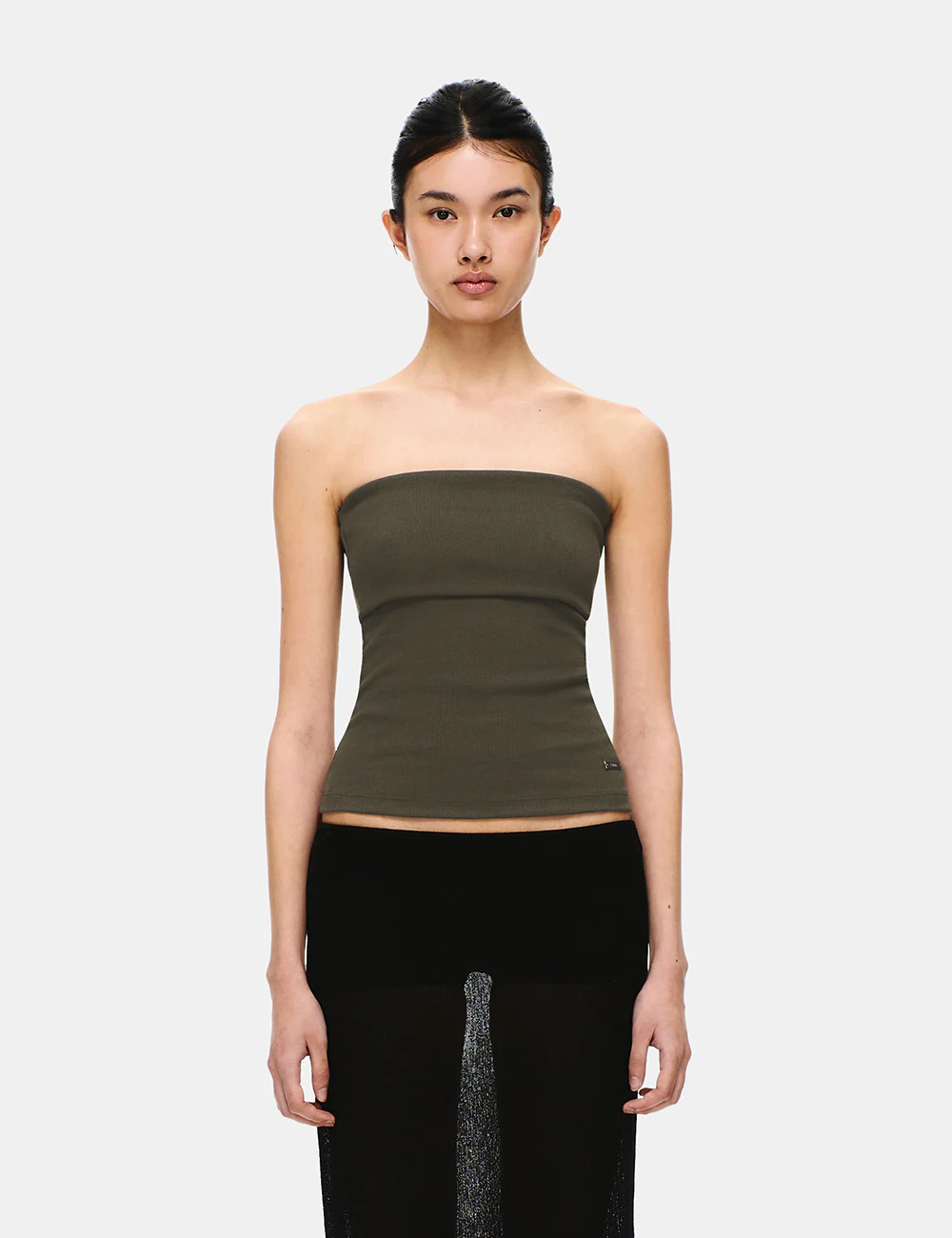 COTTON RIB FOLDOVER TOP - Image 3