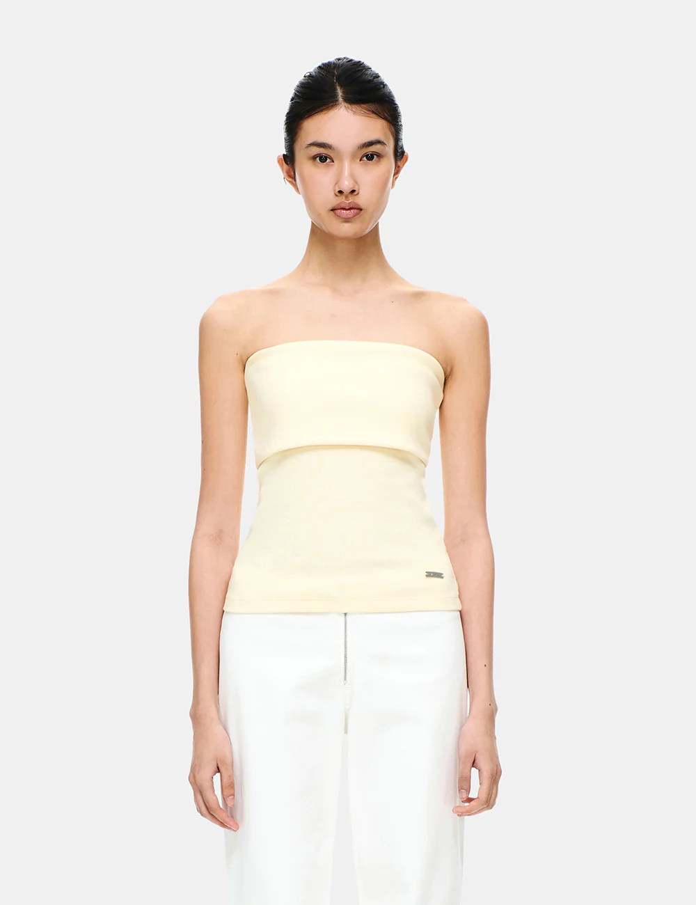 COTTON RIB FOLDOVER TOP - Image 5