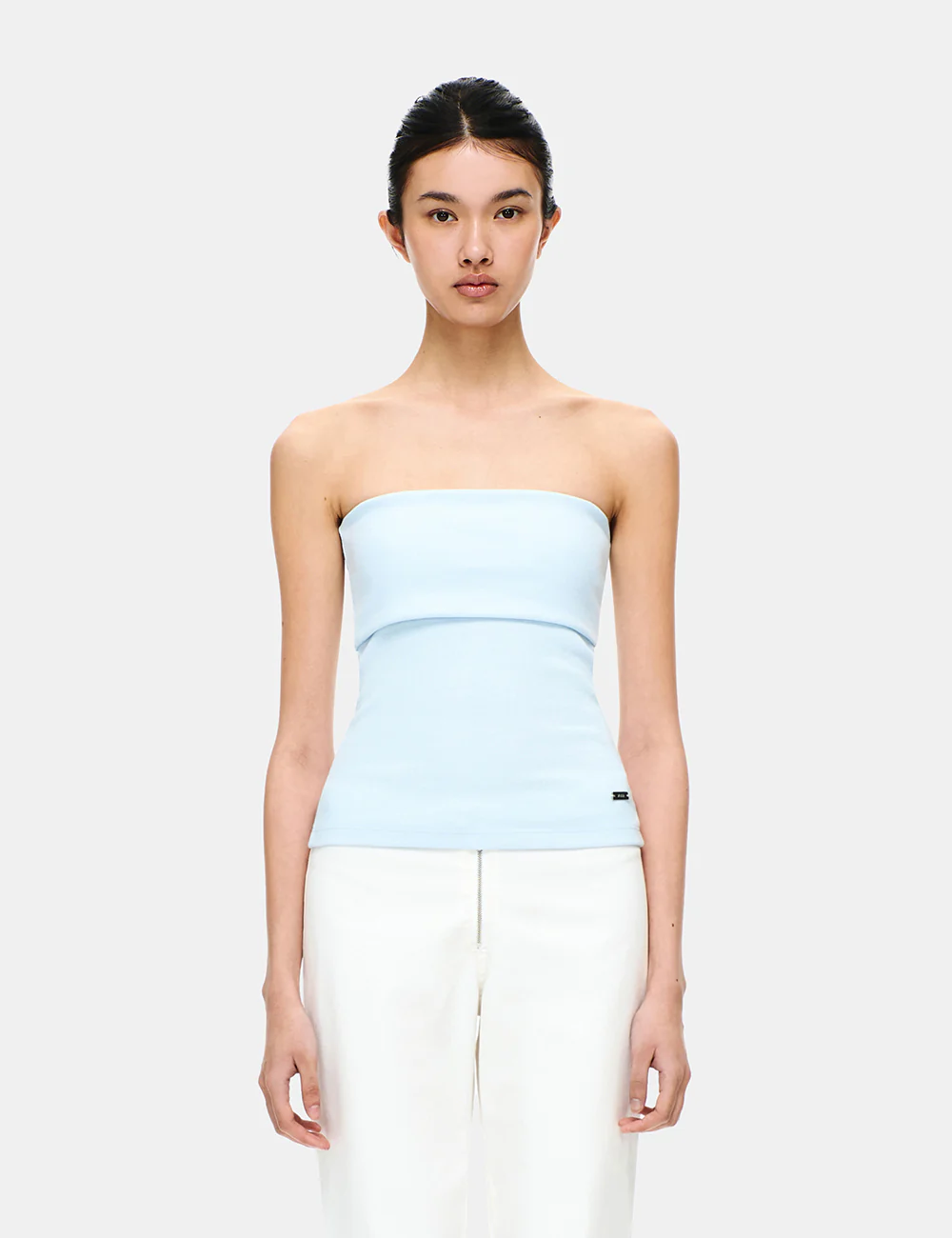 COTTON RIB FOLDOVER TOP - Image 7