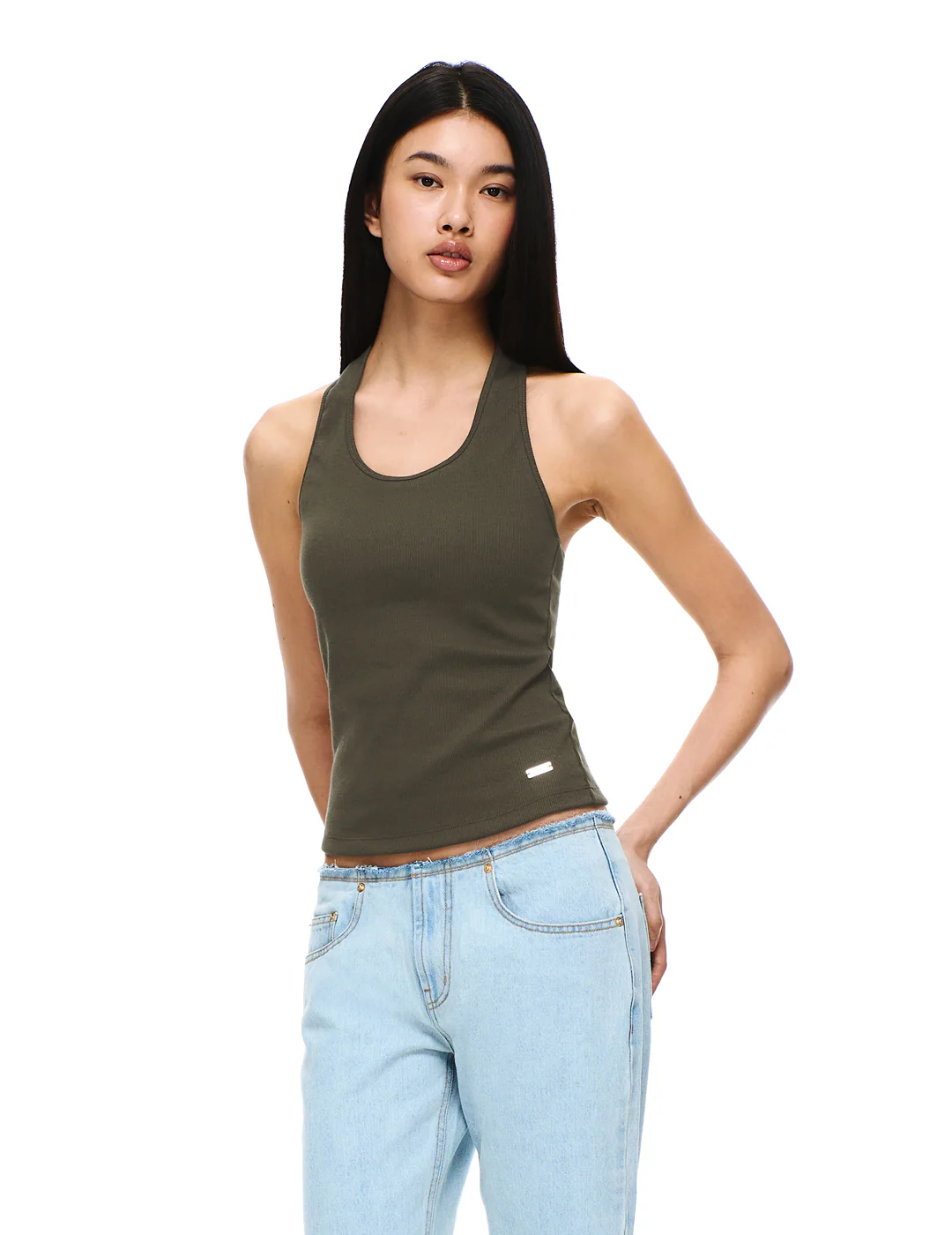 COTTON RIB HALTER NECK BRA TOP - Image 11