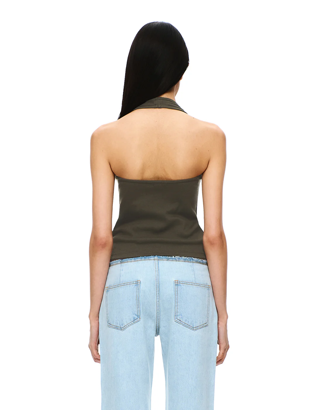 COTTON RIB HALTER NECK BRA TOP - Image 12