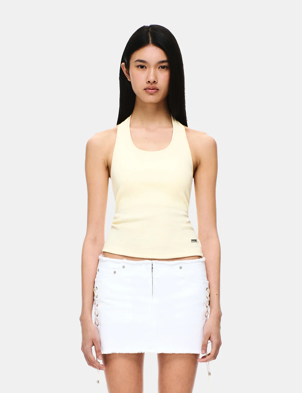 COTTON RIB HALTER NECK BRA TOP - Image 13