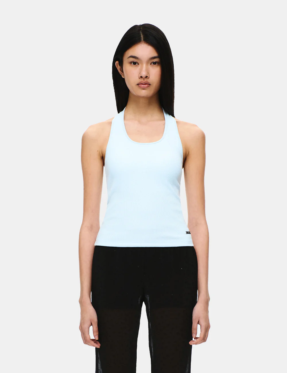 COTTON RIB HALTER NECK BRA TOP - Image 17