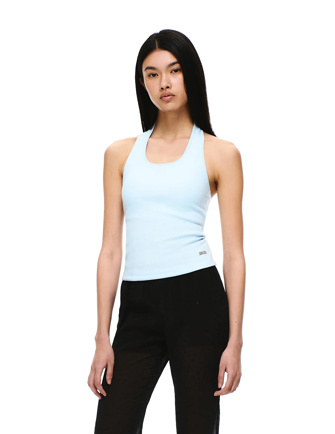 COTTON RIB HALTER NECK BRA TOP - Image 19