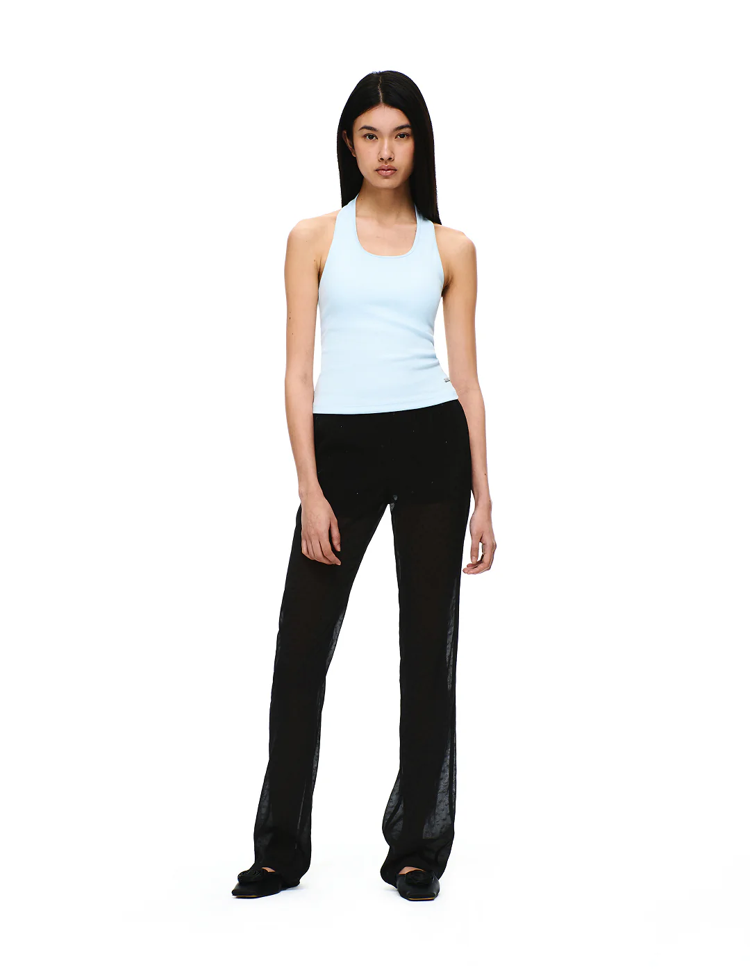 COTTON RIB HALTER NECK BRA TOP - Image 20