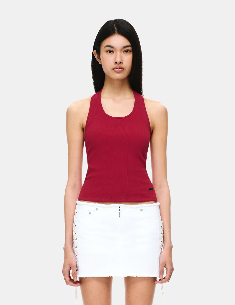COTTON RIB HALTER NECK BRA TOP - Image 5