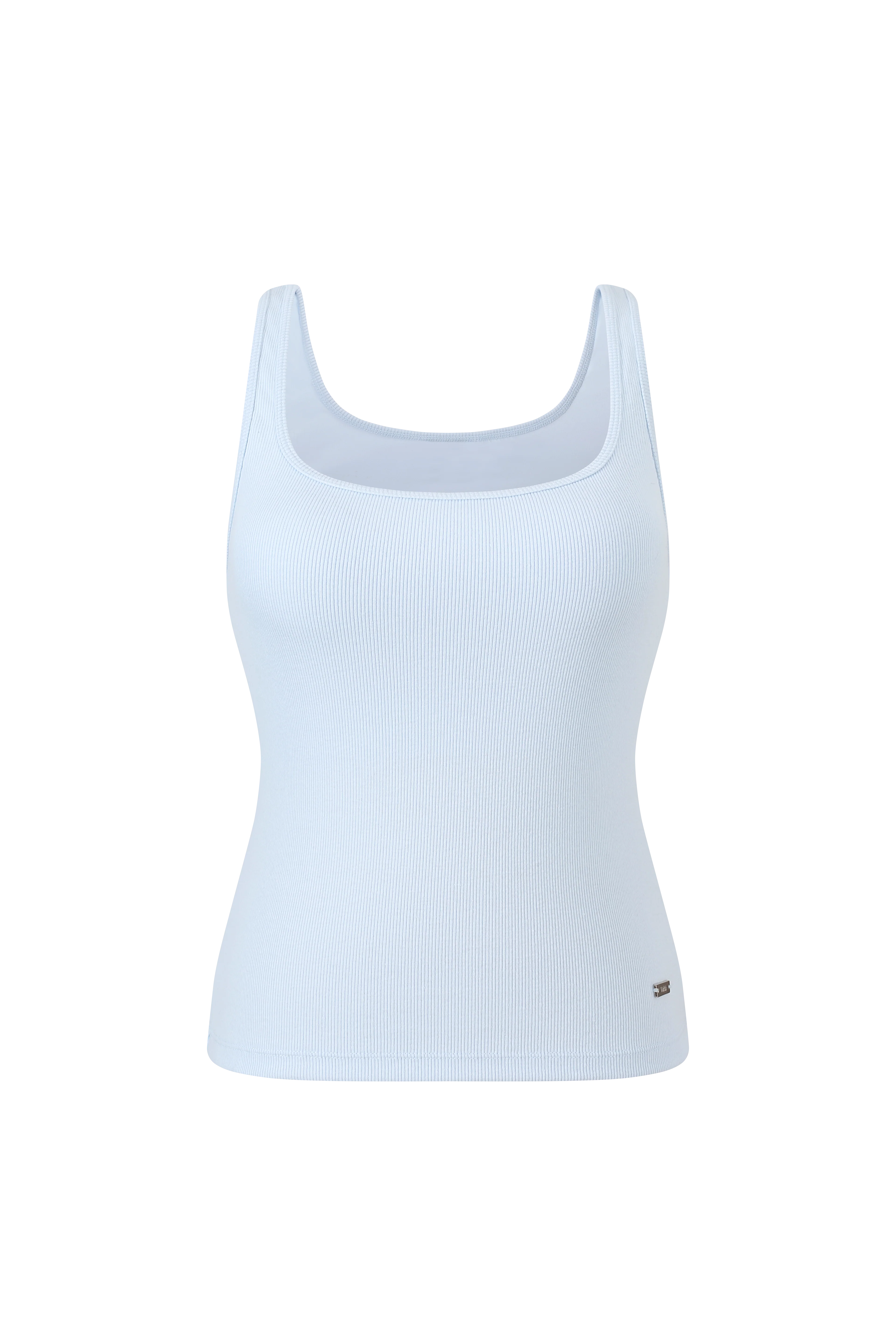 COTTON RIB SQUARE NECK BRA TOP - Image 10