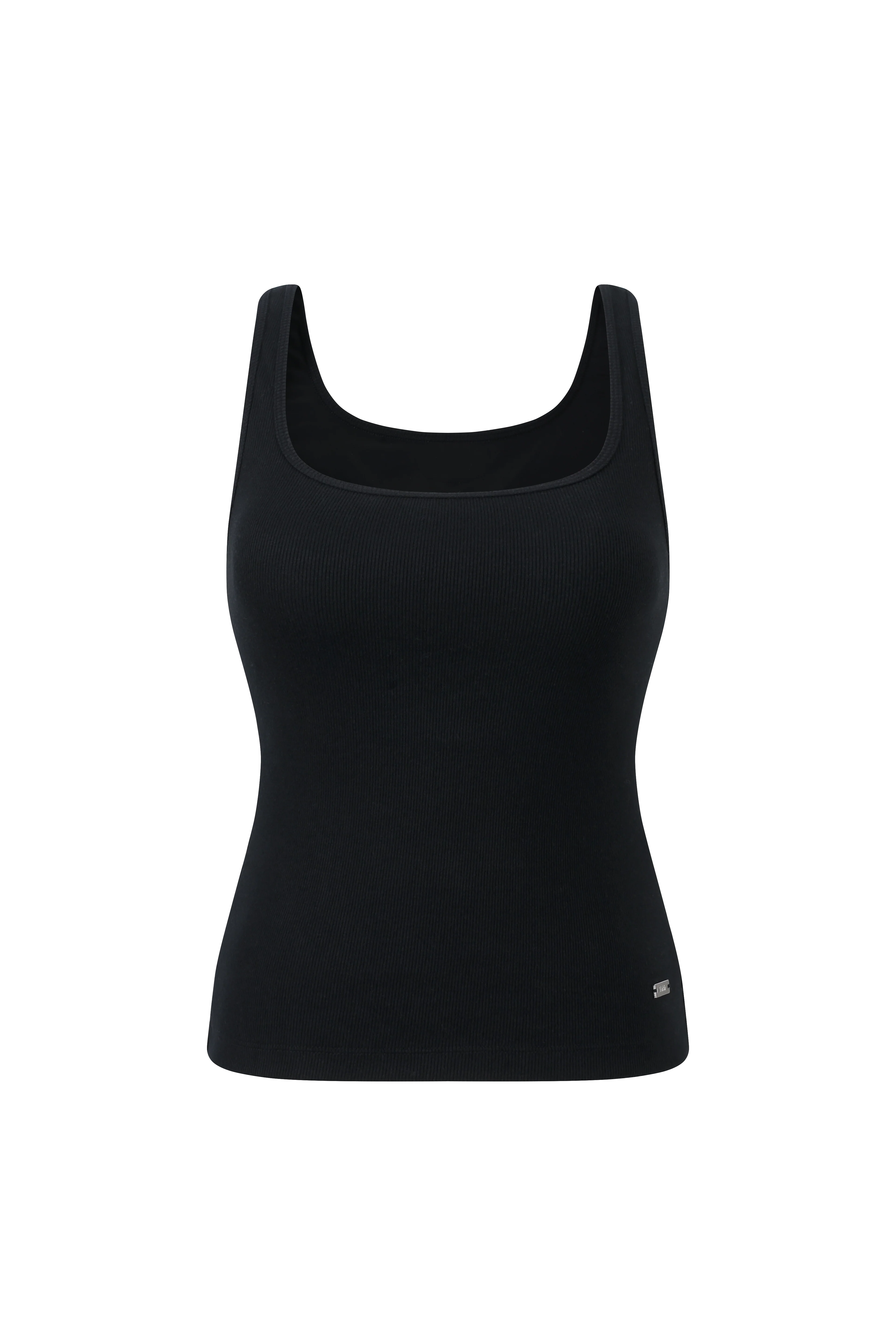 COTTON RIB SQUARE NECK BRA TOP - Image 14