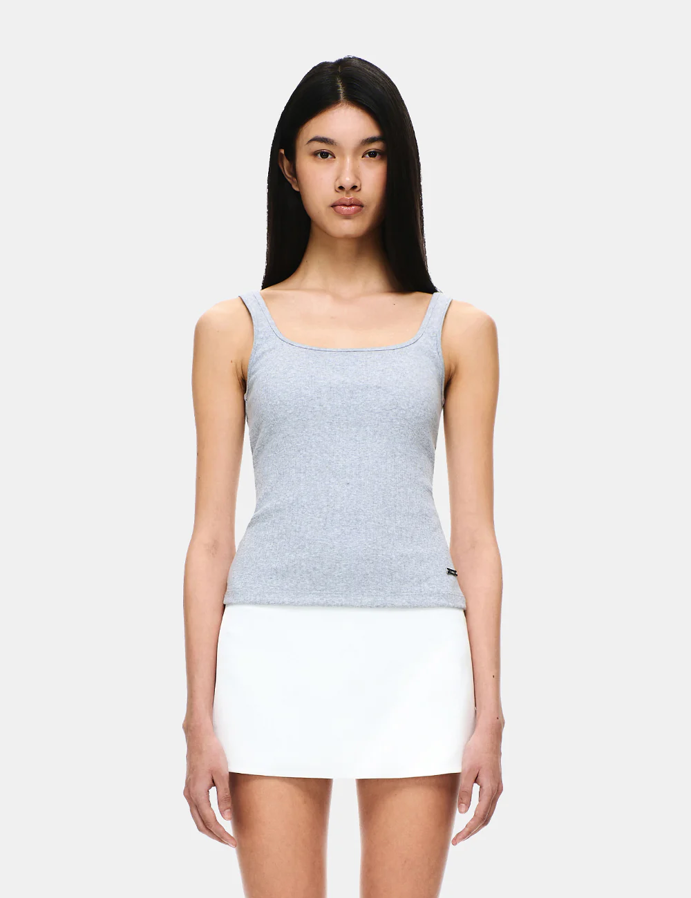 COTTON RIB SQUARE NECK BRA TOP - Image 17