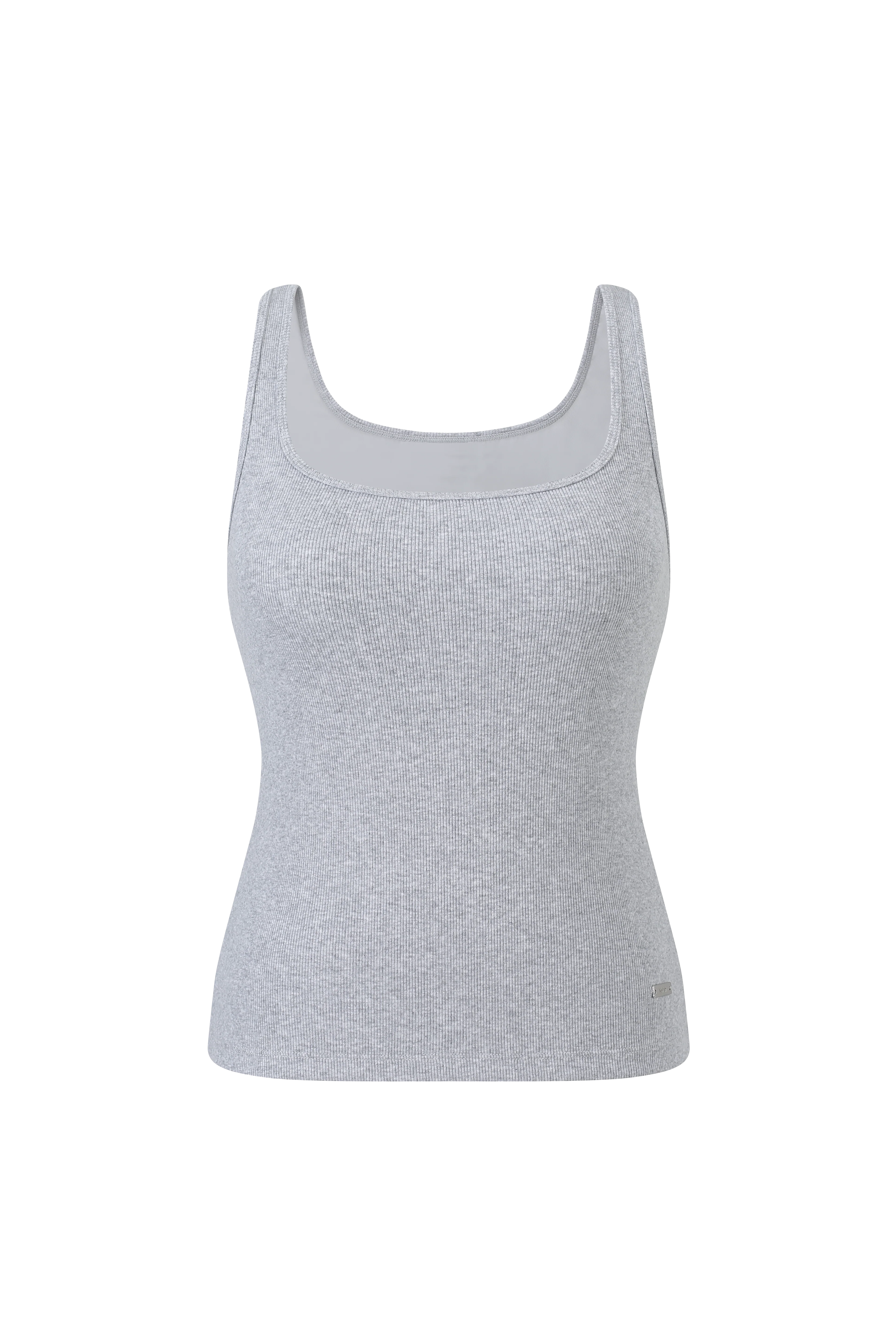 COTTON RIB SQUARE NECK BRA TOP - Image 18
