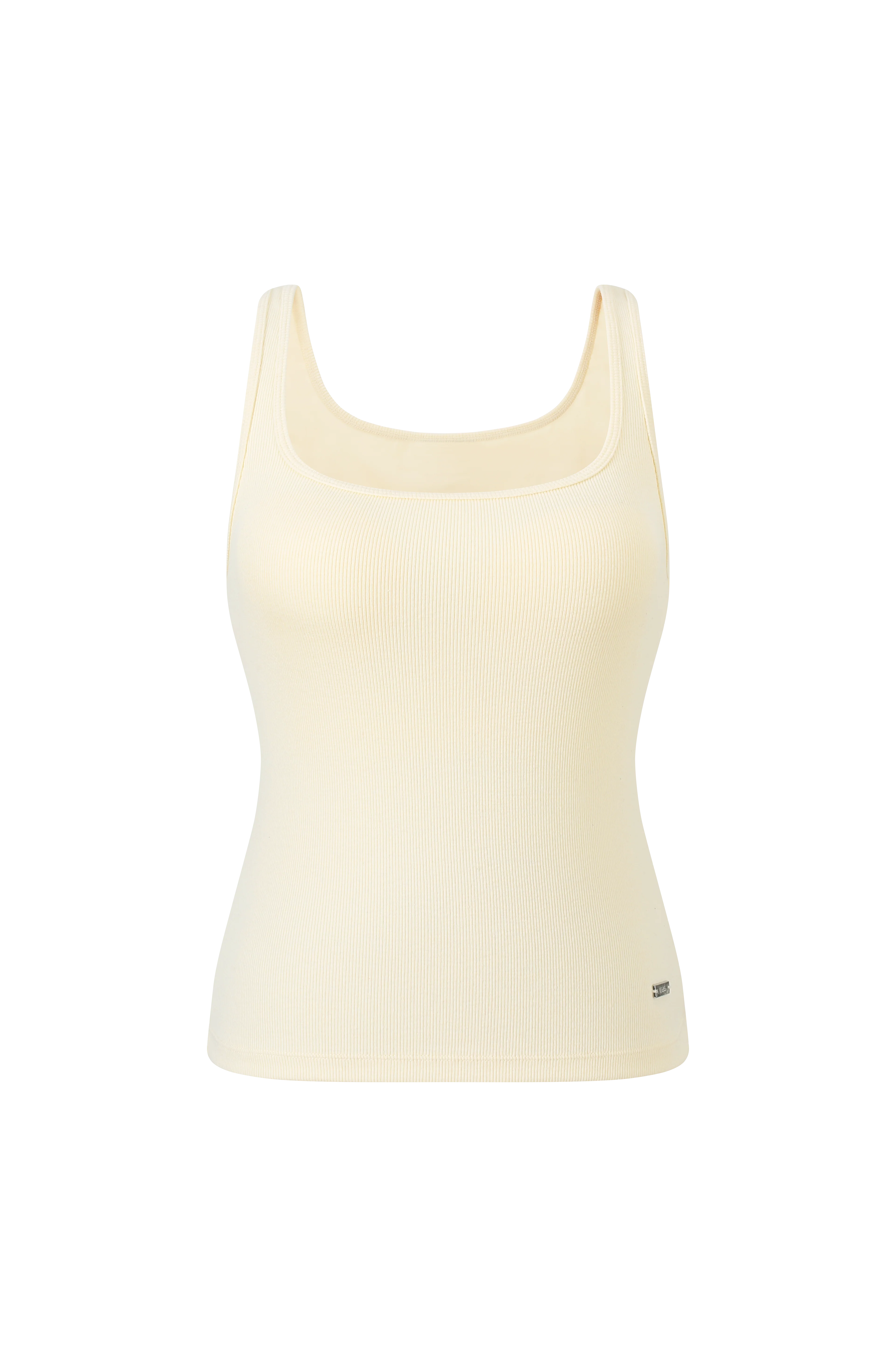 COTTON RIB SQUARE NECK BRA TOP - Image 6