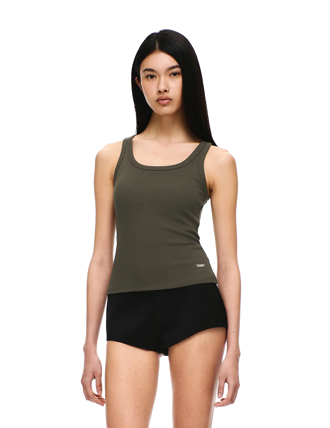 COTTON RIB U-NECK BRA TOP - Image 11