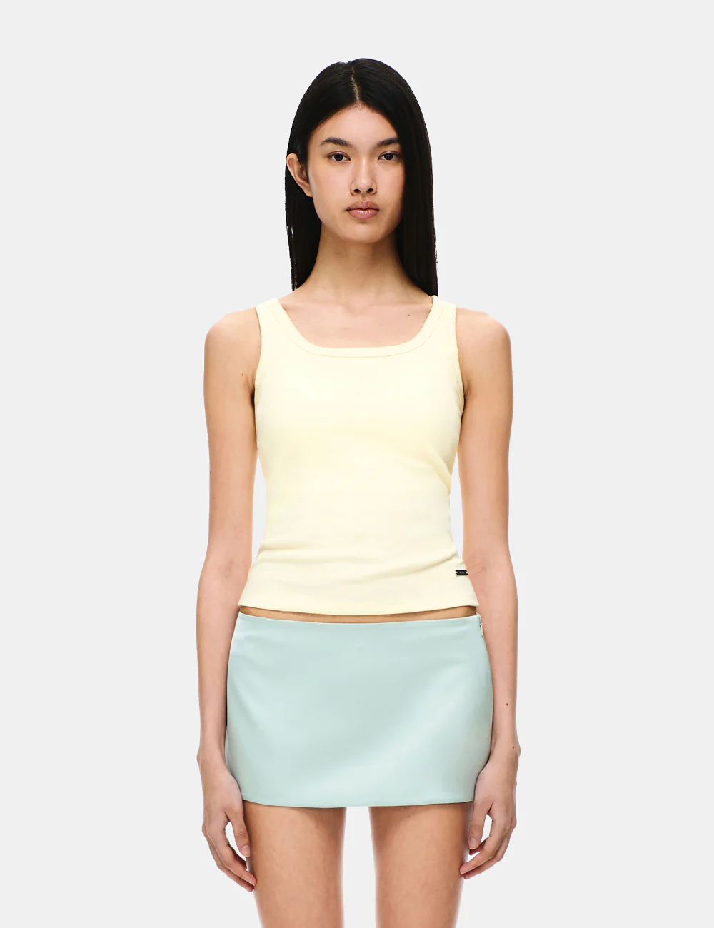 COTTON RIB U-NECK BRA TOP - Image 13