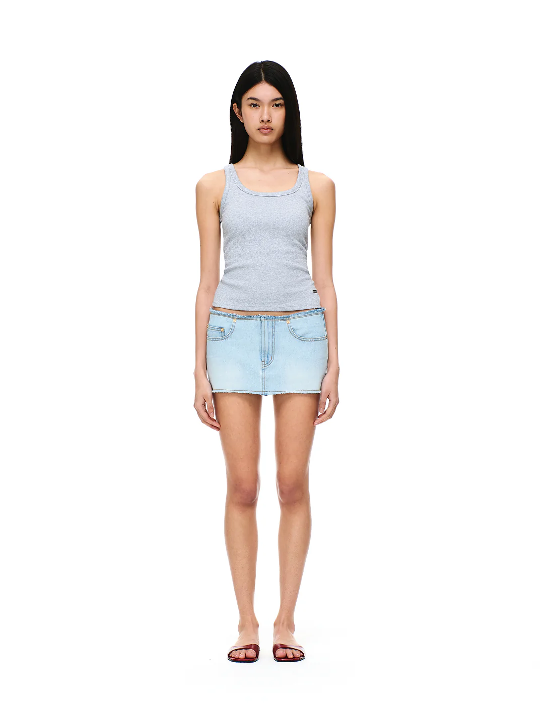 COTTON RIB U-NECK BRA TOP - Image 23