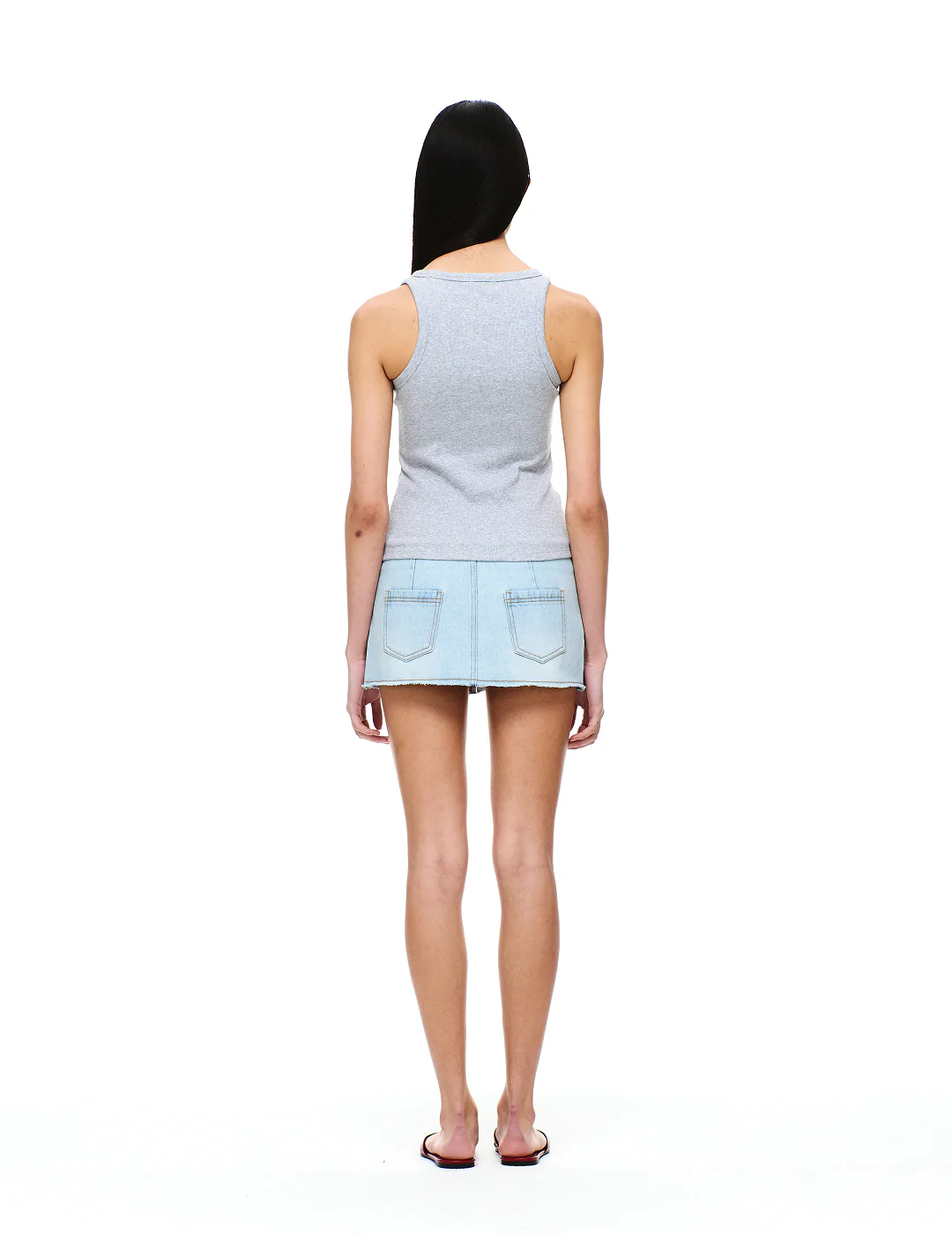 COTTON RIB U-NECK BRA TOP - Image 24