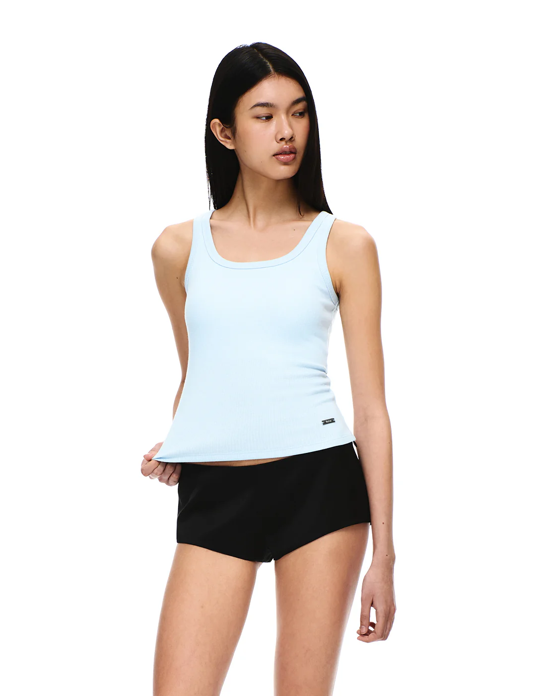 COTTON RIB U-NECK BRA TOP - Image 3