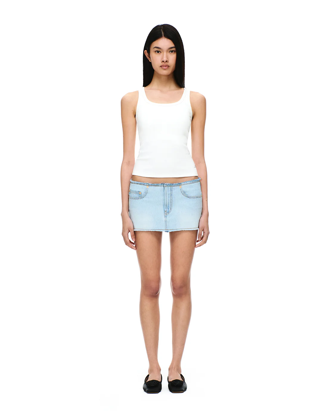 COTTON RIB U-NECK BRA TOP - Image 7