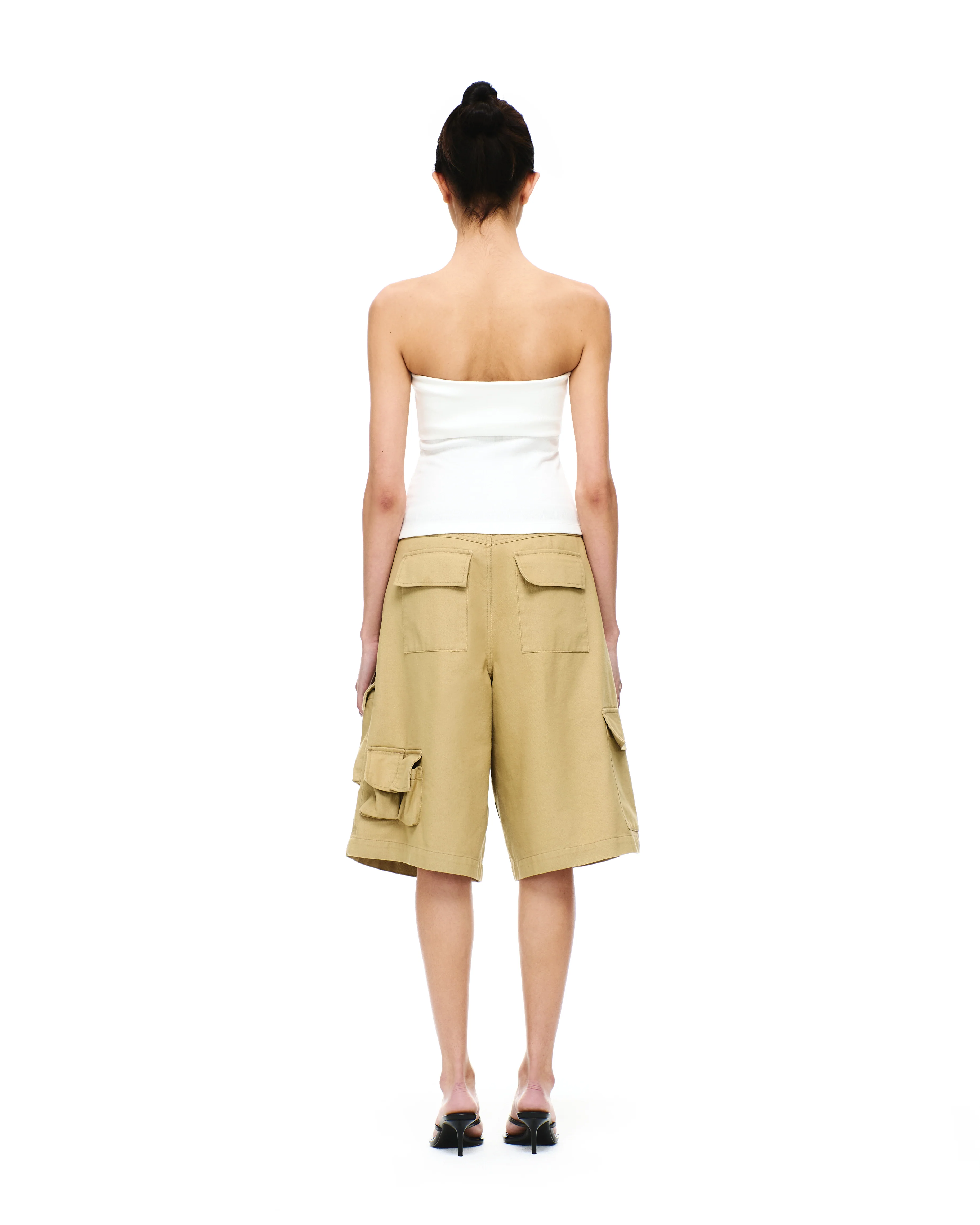 COTTON TWILL CARGO BERMUDA PANTS - Image 10