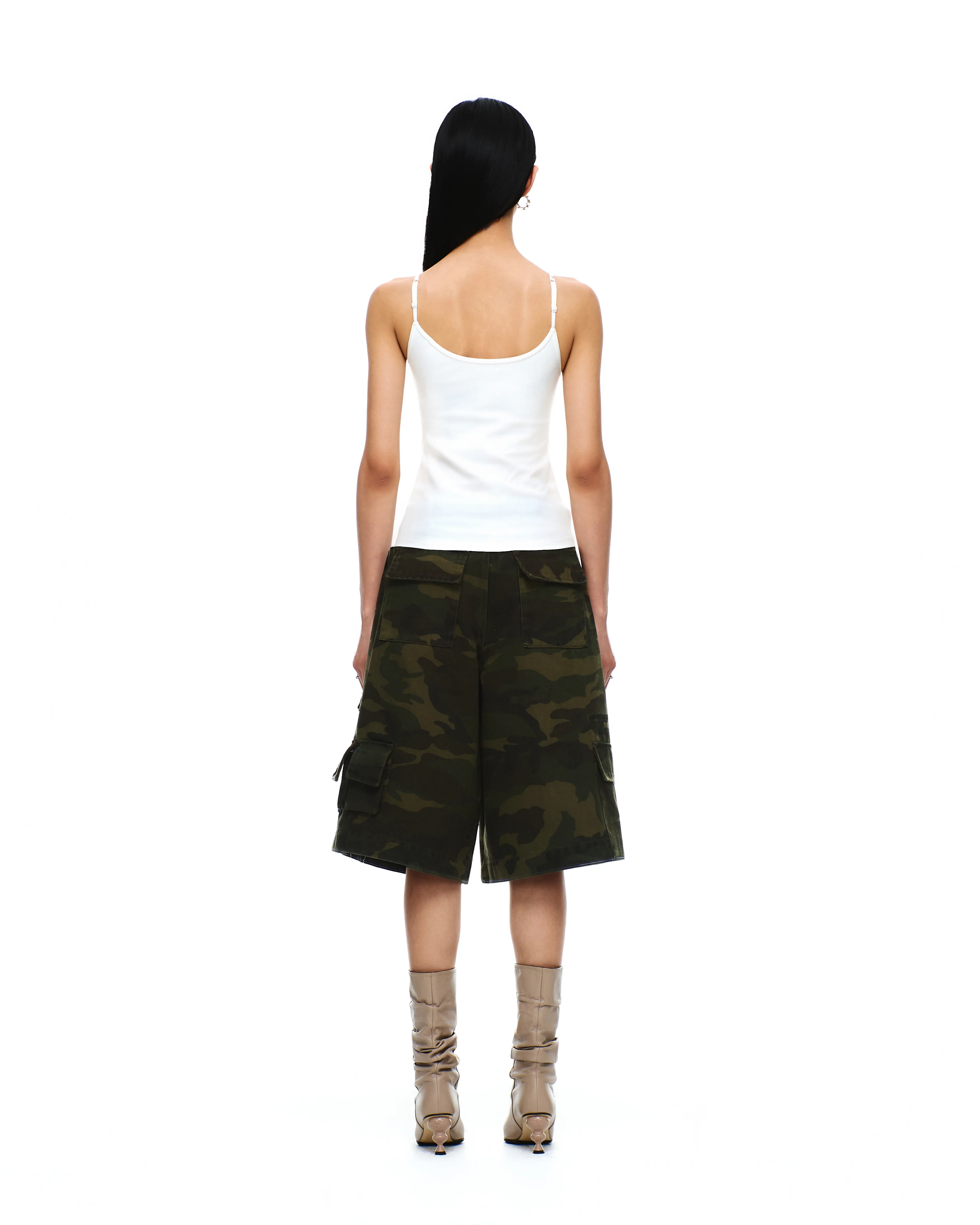 COTTON TWILL CARGO BERMUDA PANTS - Image 14