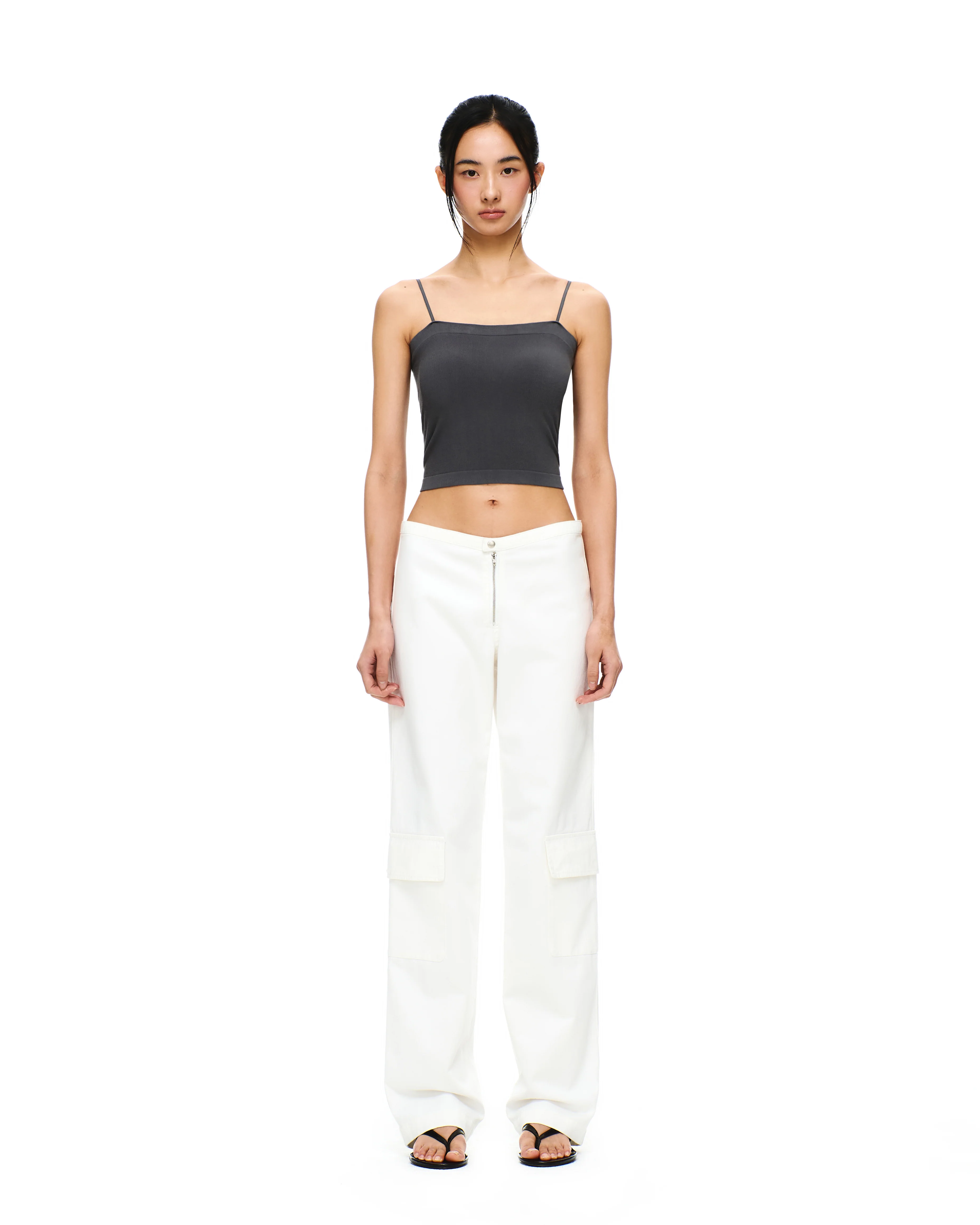 COTTON TWILL MILITARY CARGO PANTS - Image 2