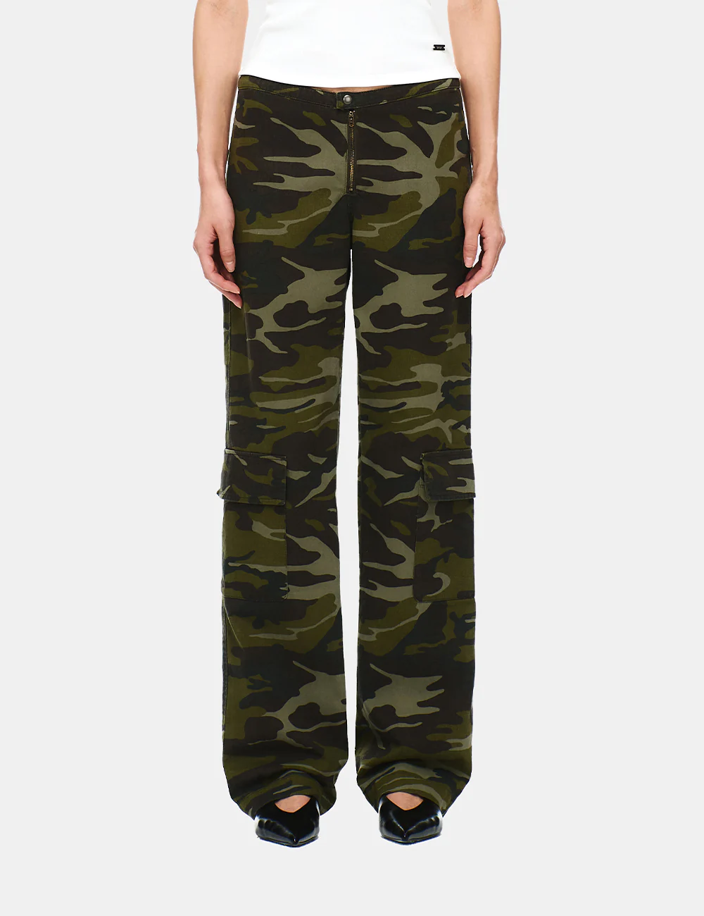 COTTON TWILL MILITARY CARGO PANTS - Image 7