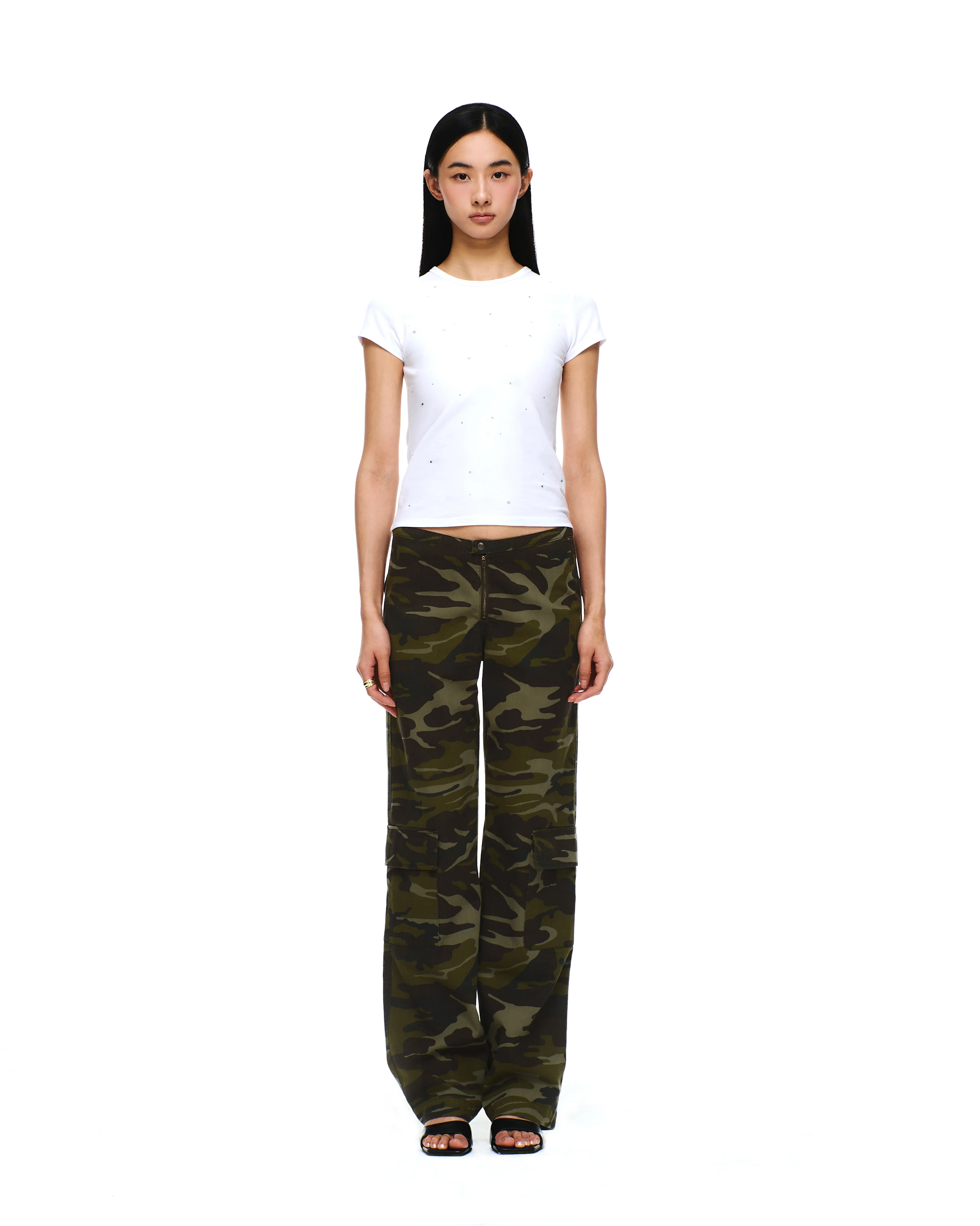 COTTON TWILL MILITARY CARGO PANTS - Image 8