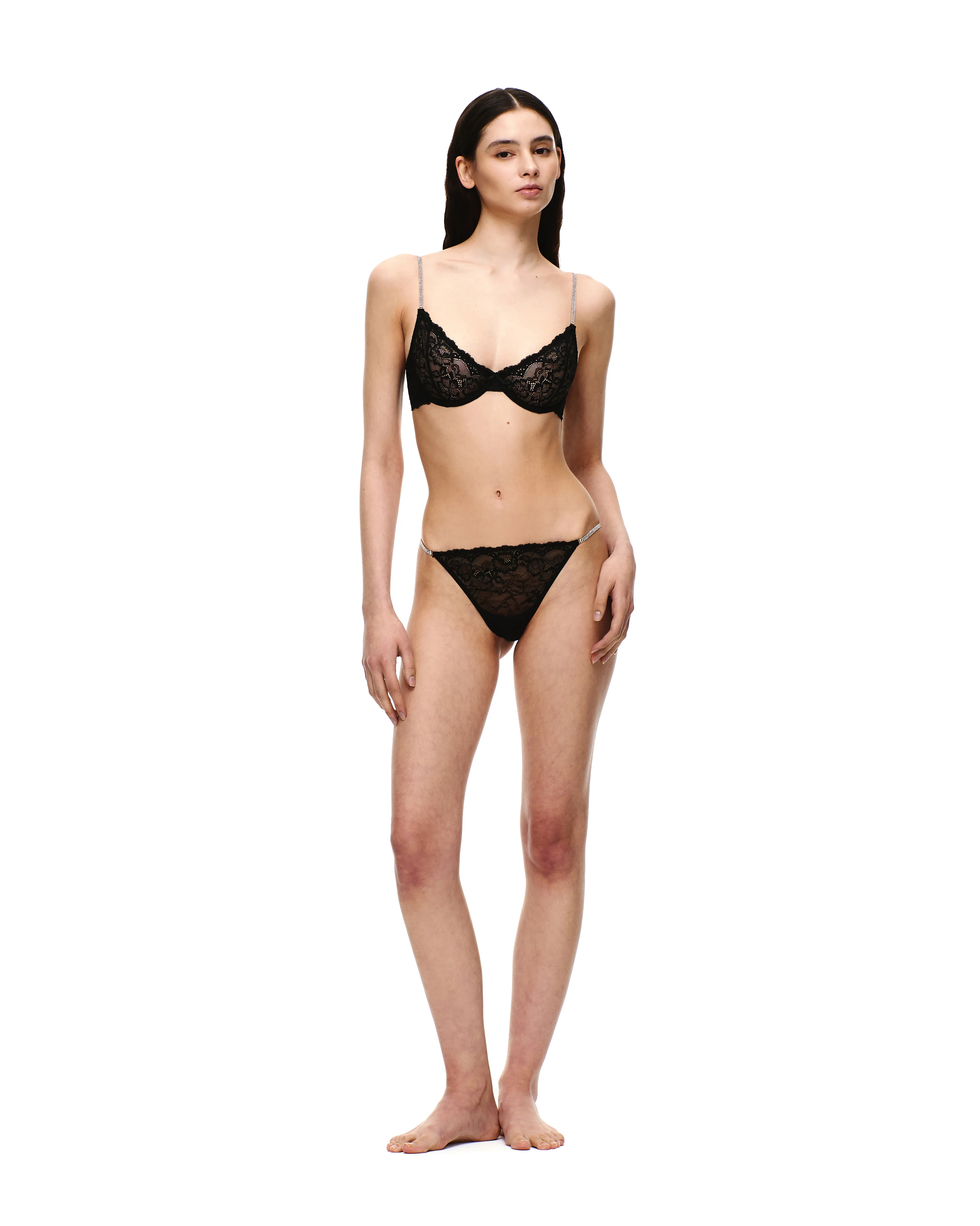 CRYSTAL STRAP LACE BRA - Image 4