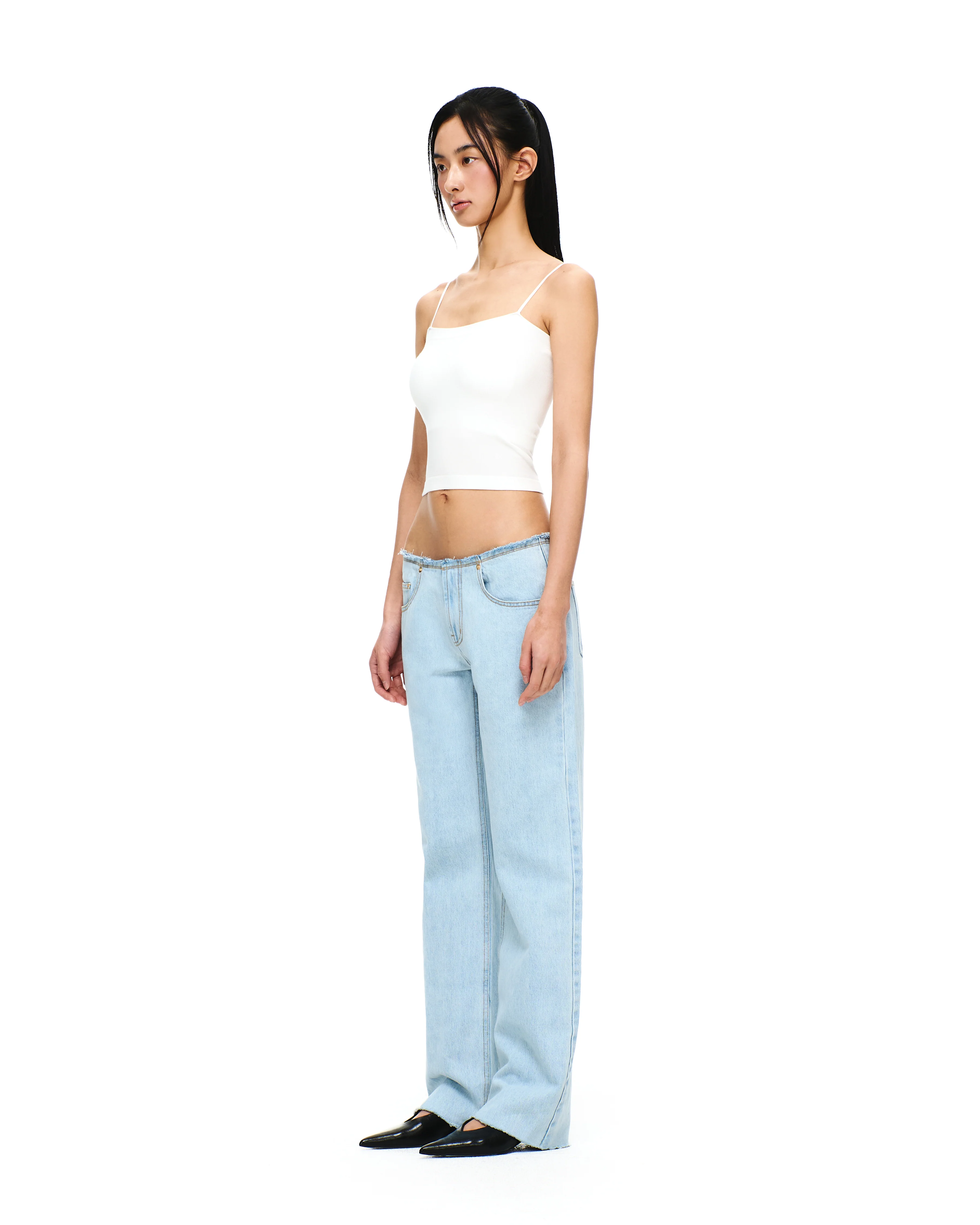 DENIM LOW-RISE PANTS - Image 11