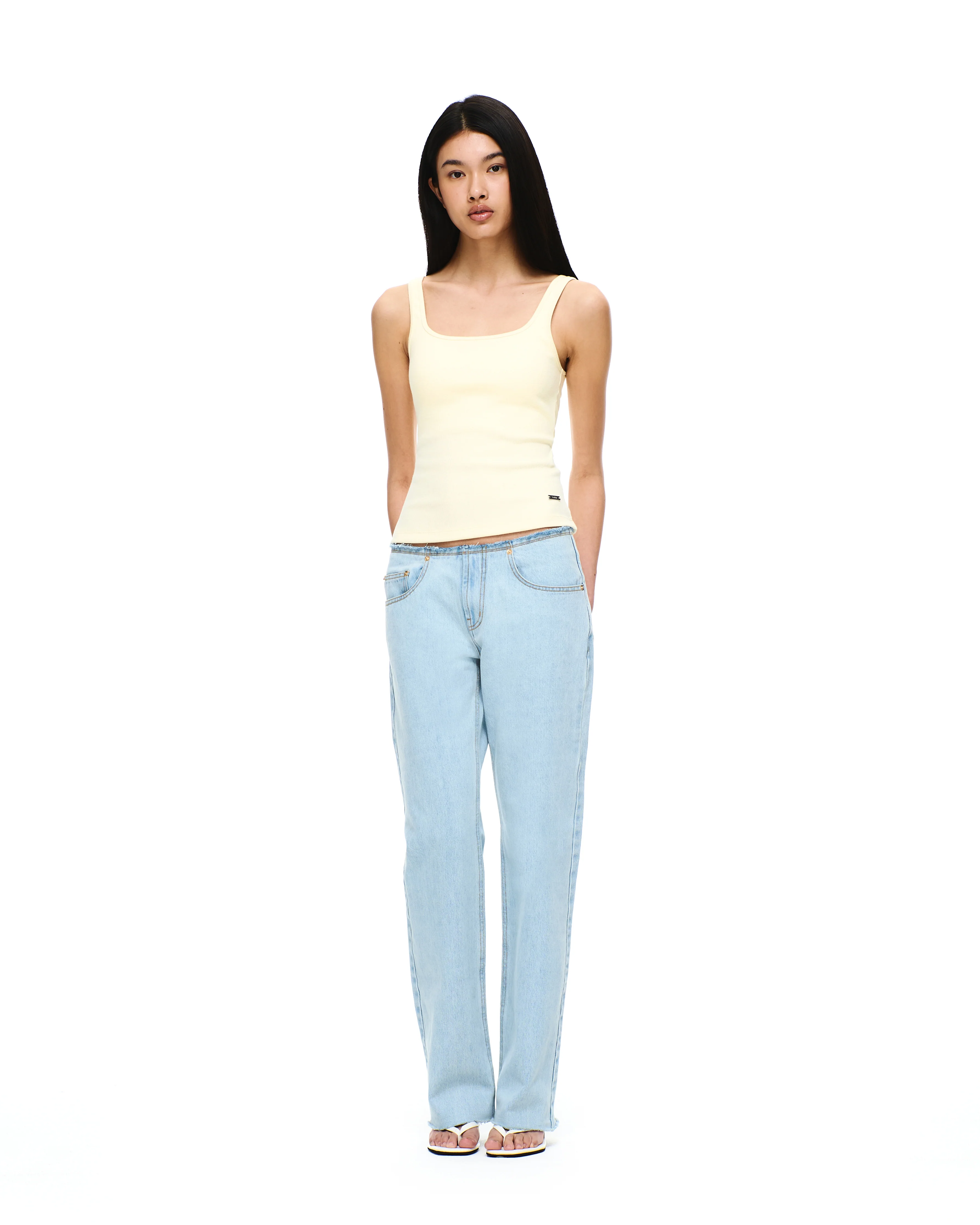 DENIM LOW-RISE PANTS - Image 12