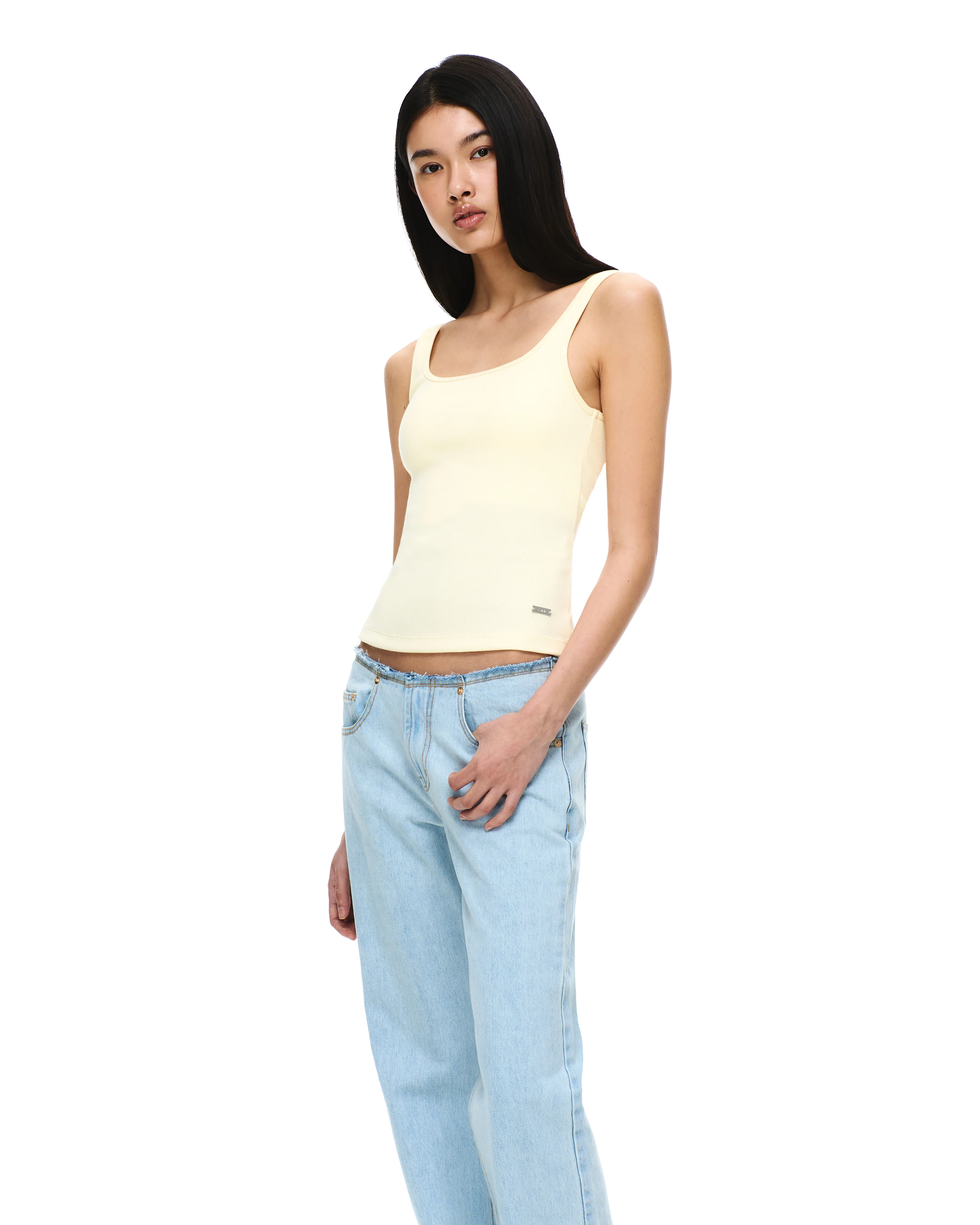 DENIM LOW-RISE PANTS - Image 14