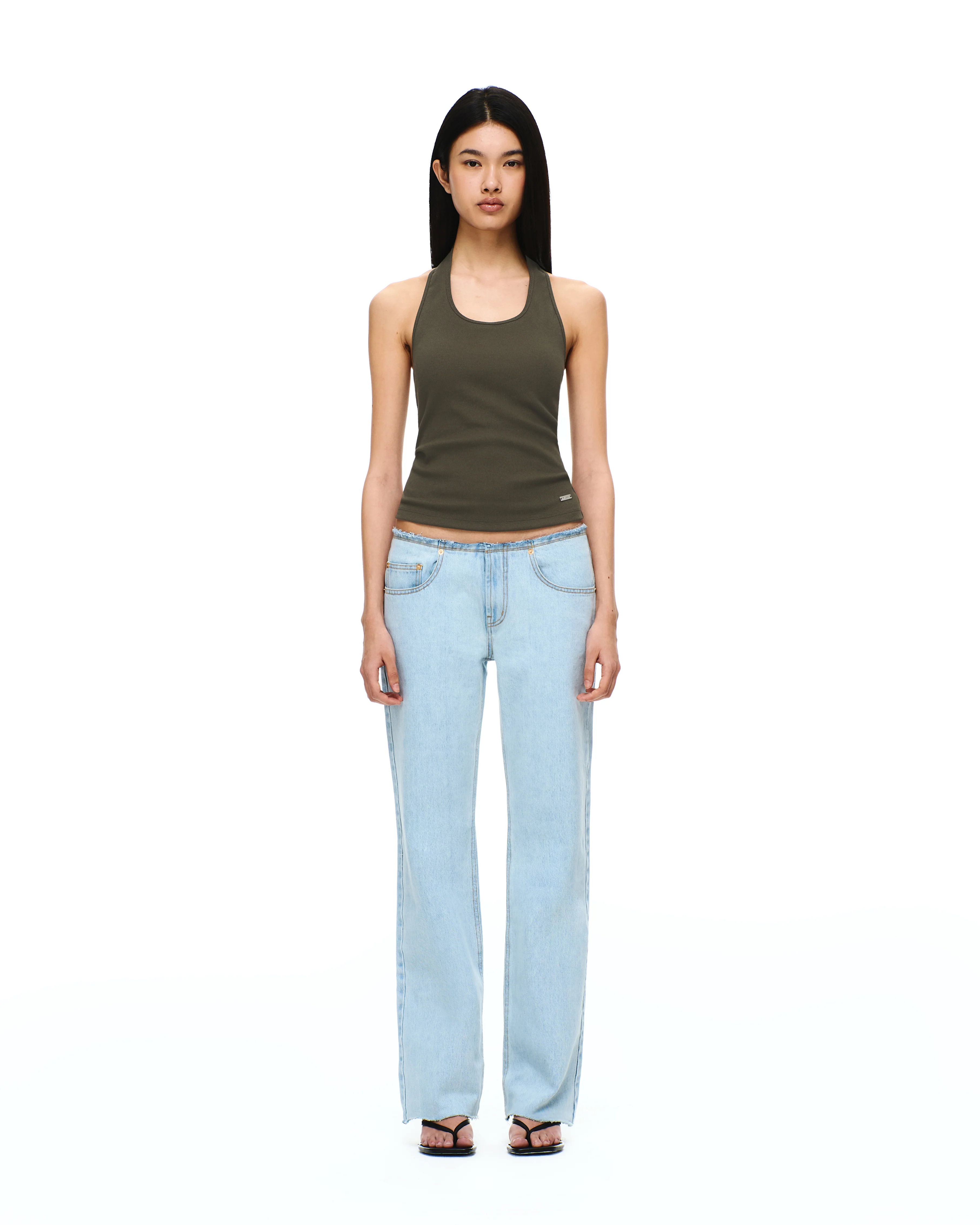 DENIM LOW-RISE PANTS - Image 2