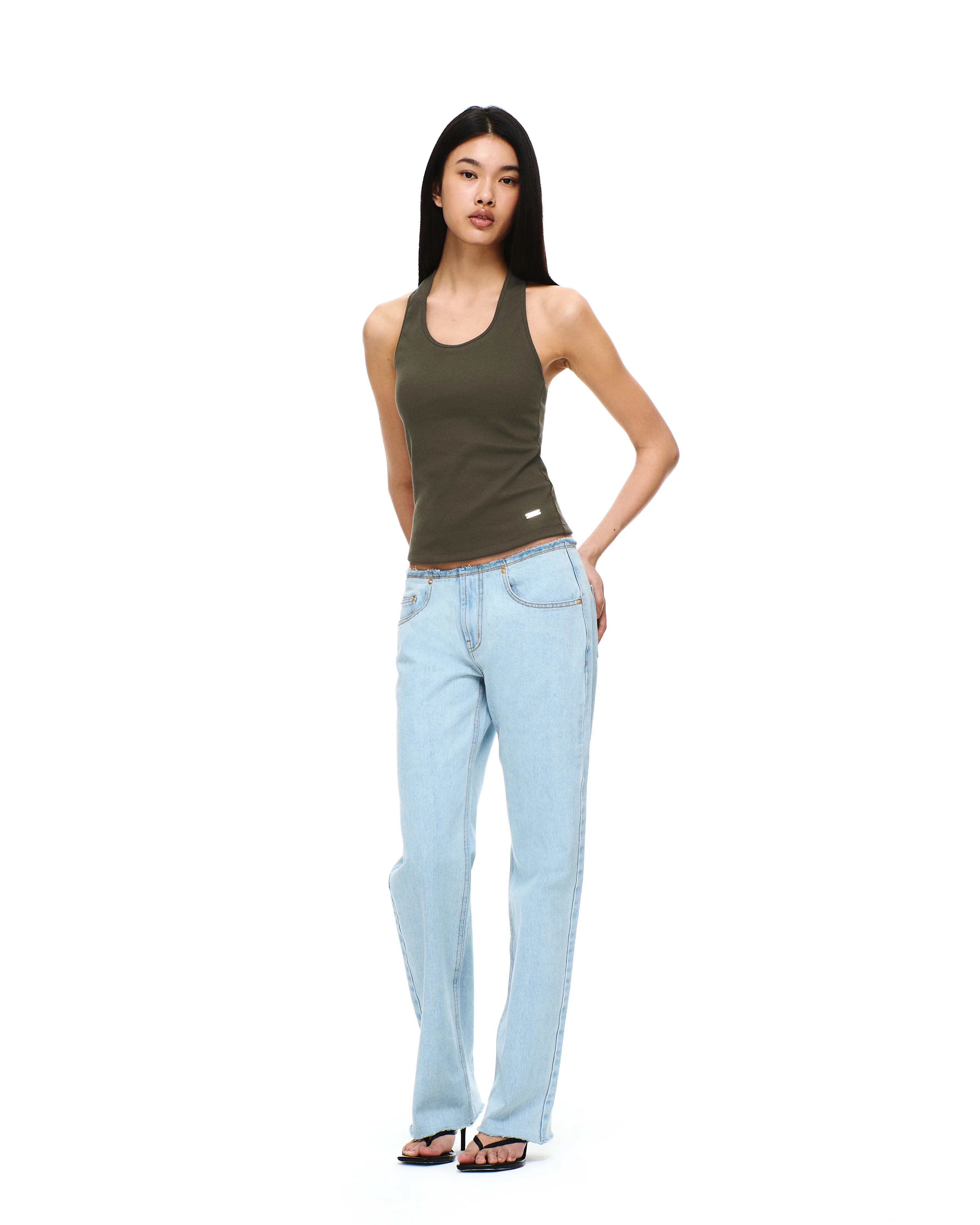 DENIM LOW-RISE PANTS - Image 3