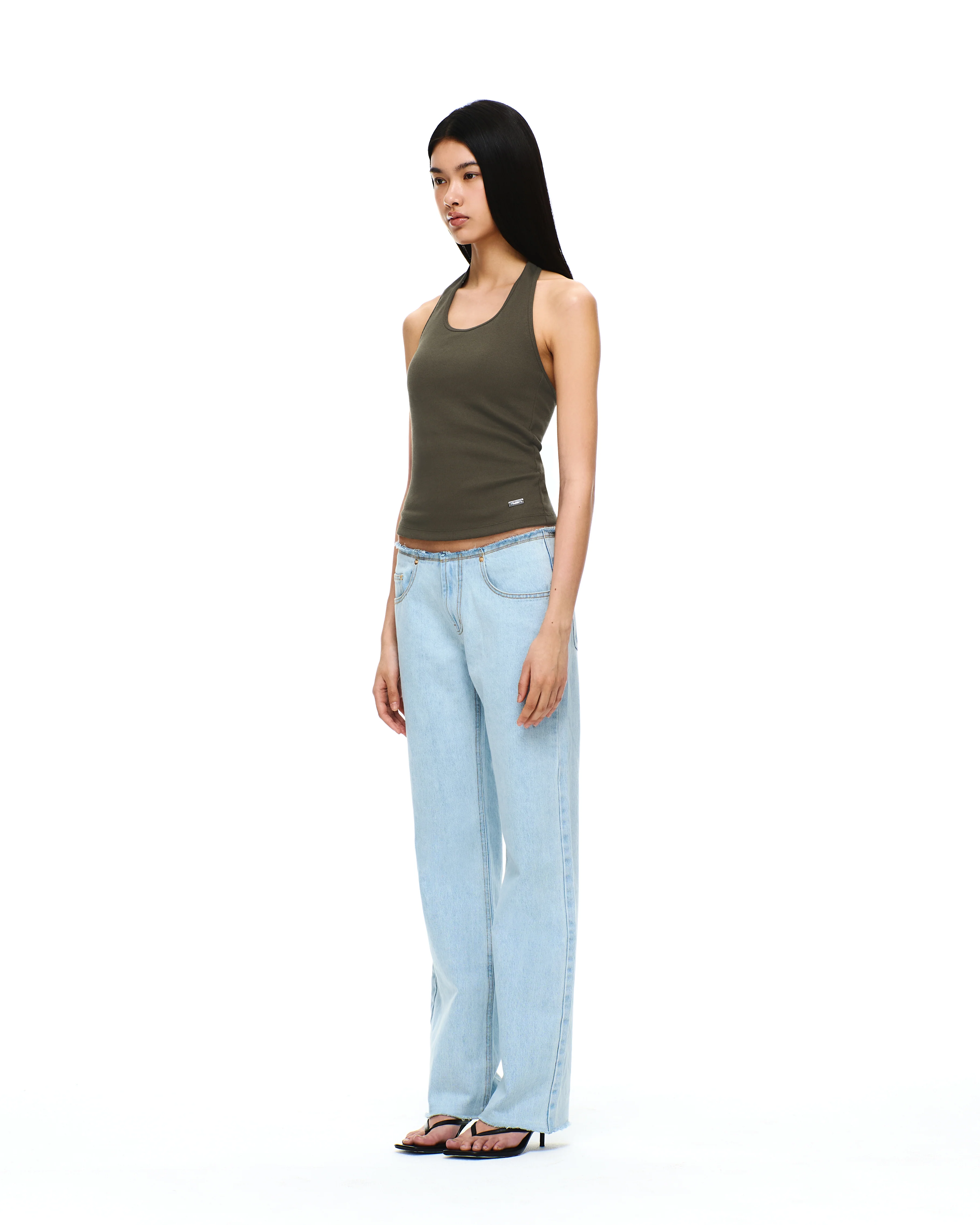 DENIM LOW-RISE PANTS - Image 4