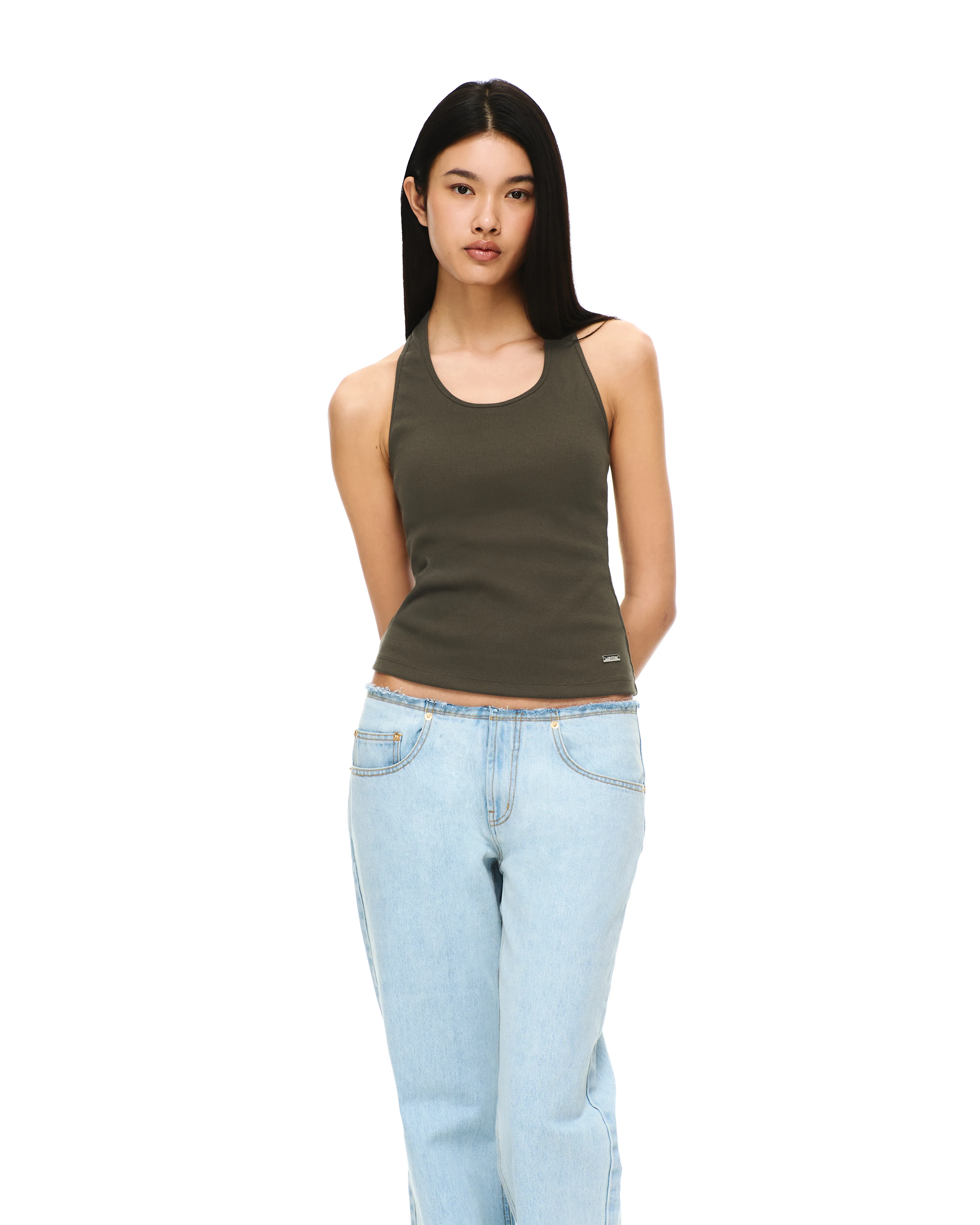 DENIM LOW-RISE PANTS - Image 5