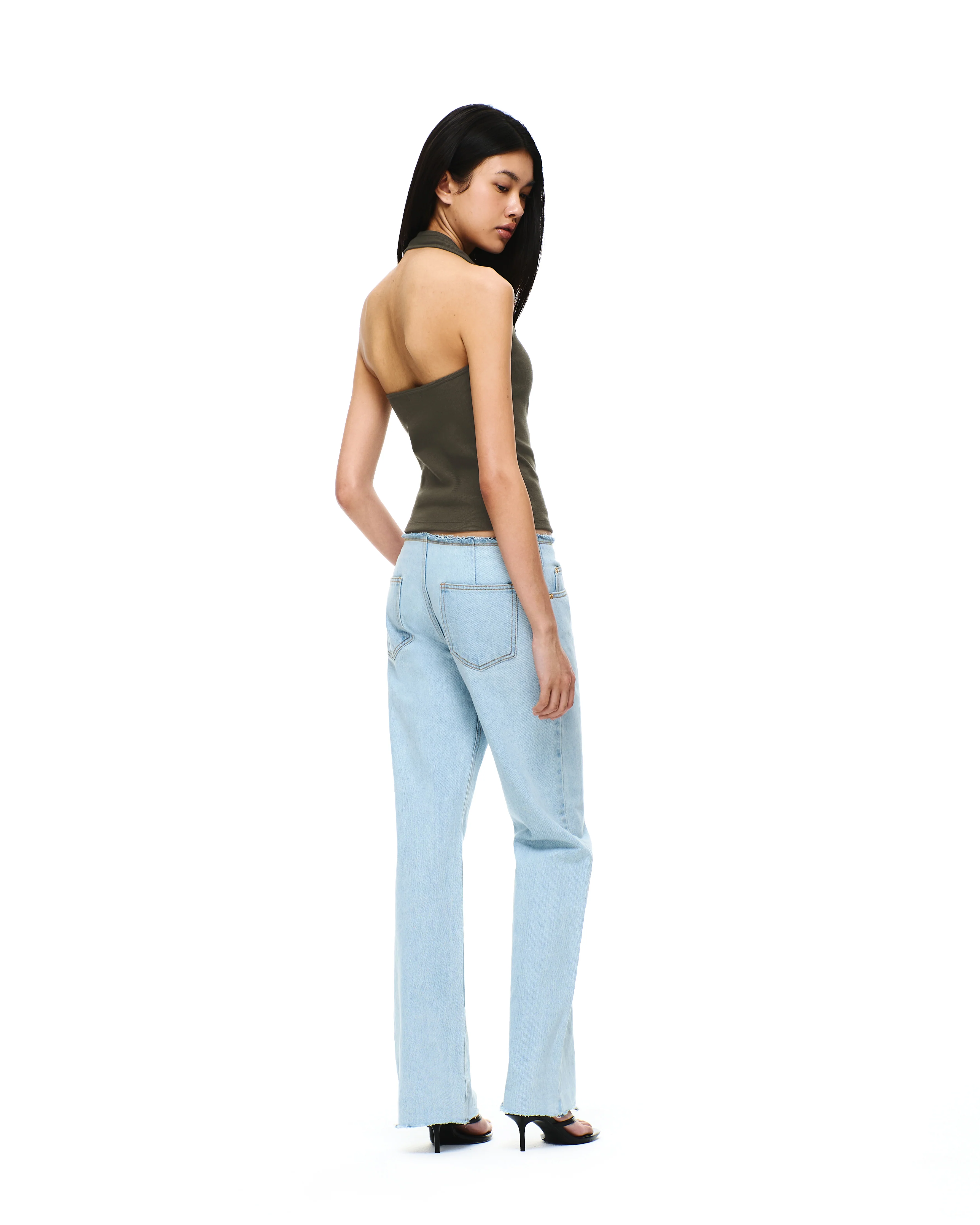 DENIM LOW-RISE PANTS - Image 6