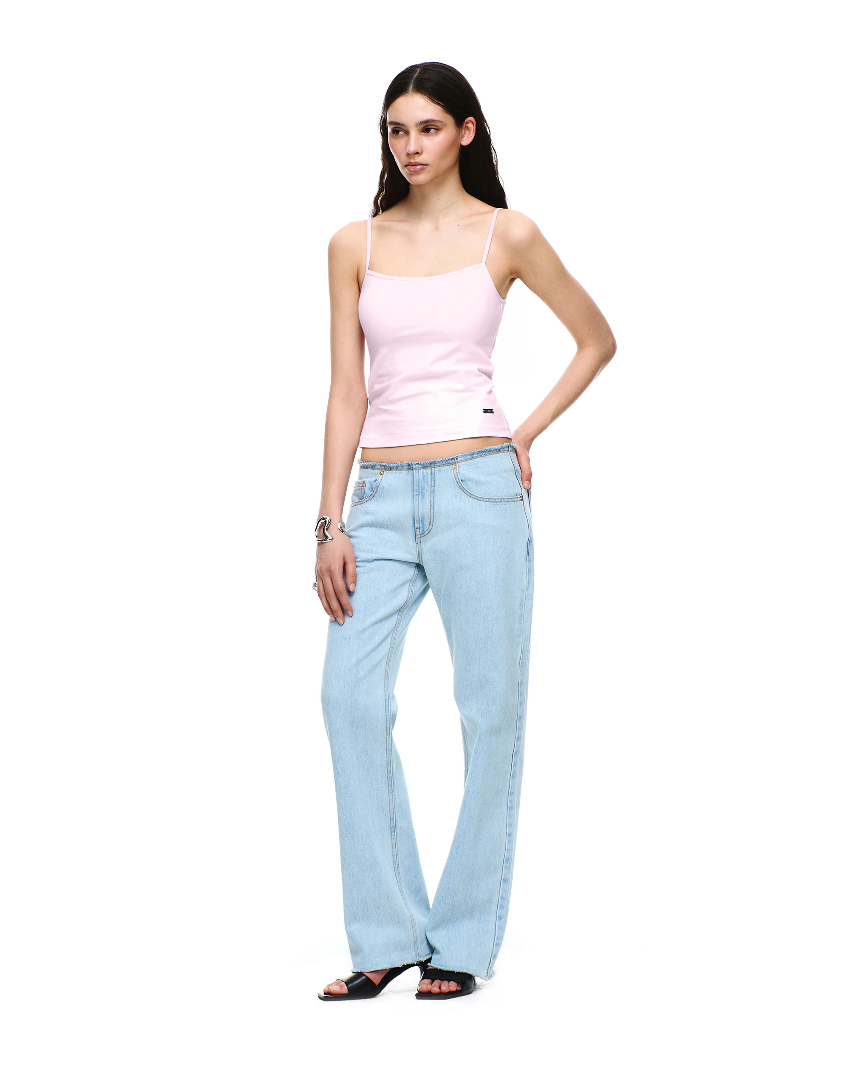 DENIM LOW-RISE PANTS - Image 9