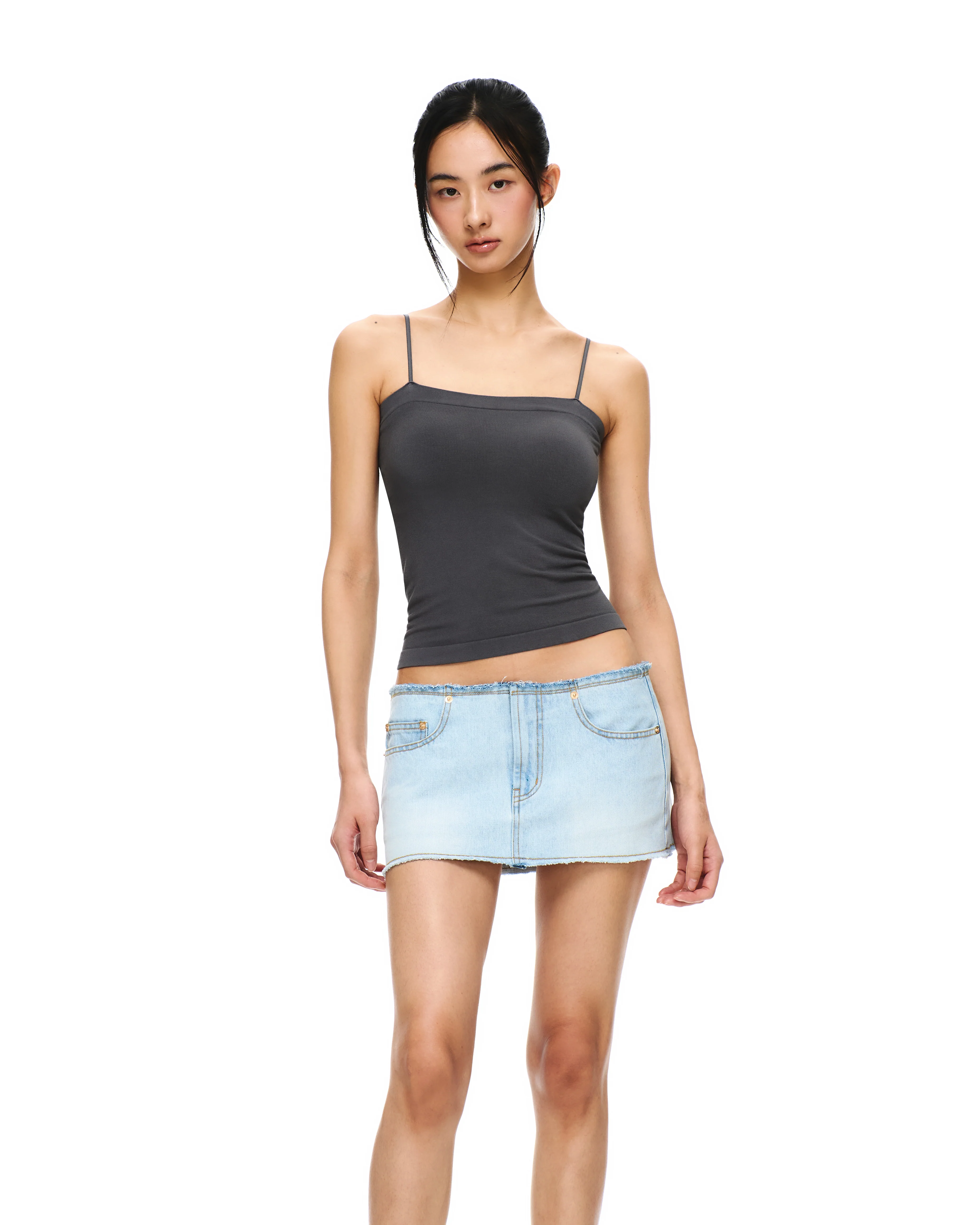 DENIM MICRO MINI SKIRT - Image 10