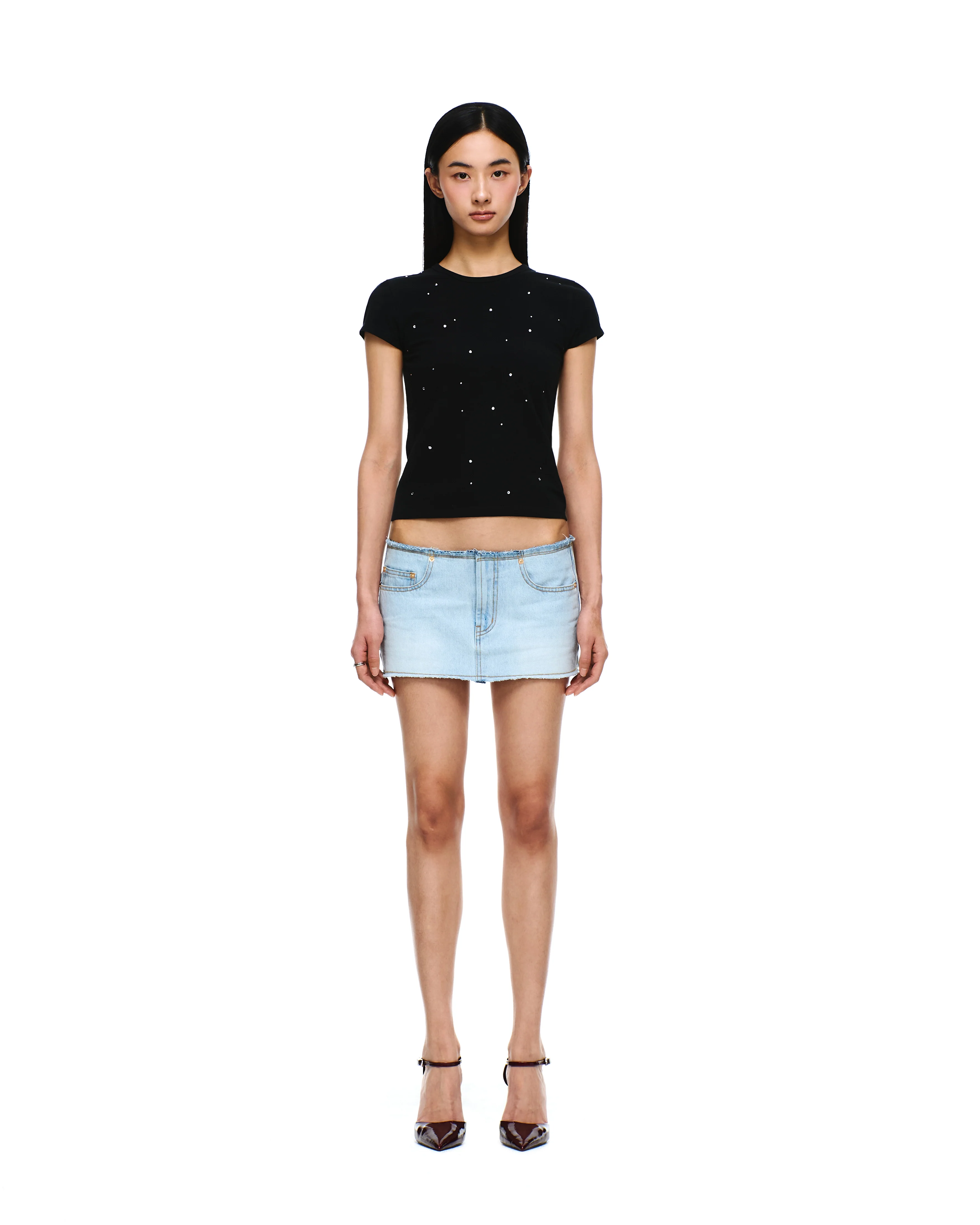 DENIM MICRO MINI SKIRT - Image 2