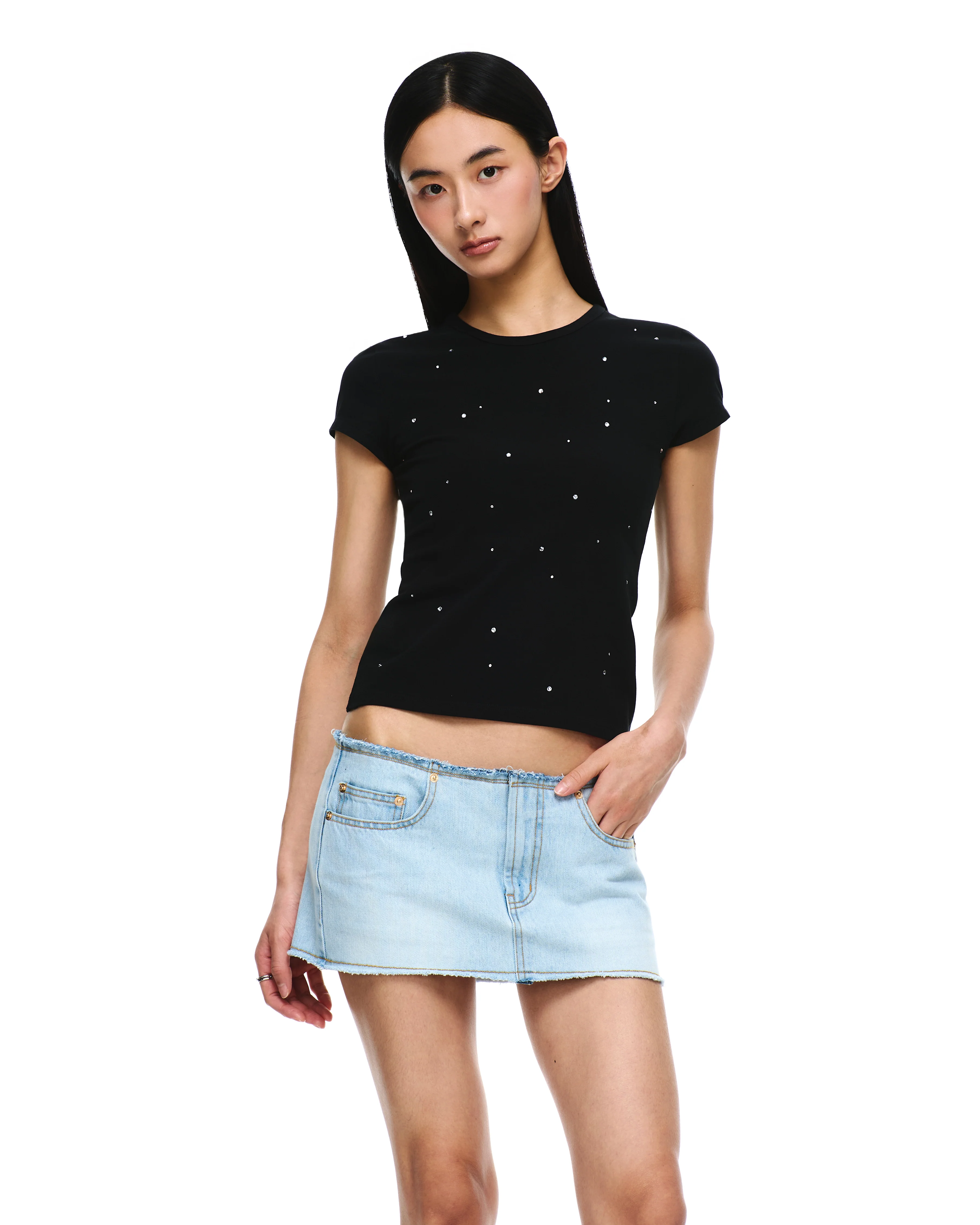 DENIM MICRO MINI SKIRT - Image 5