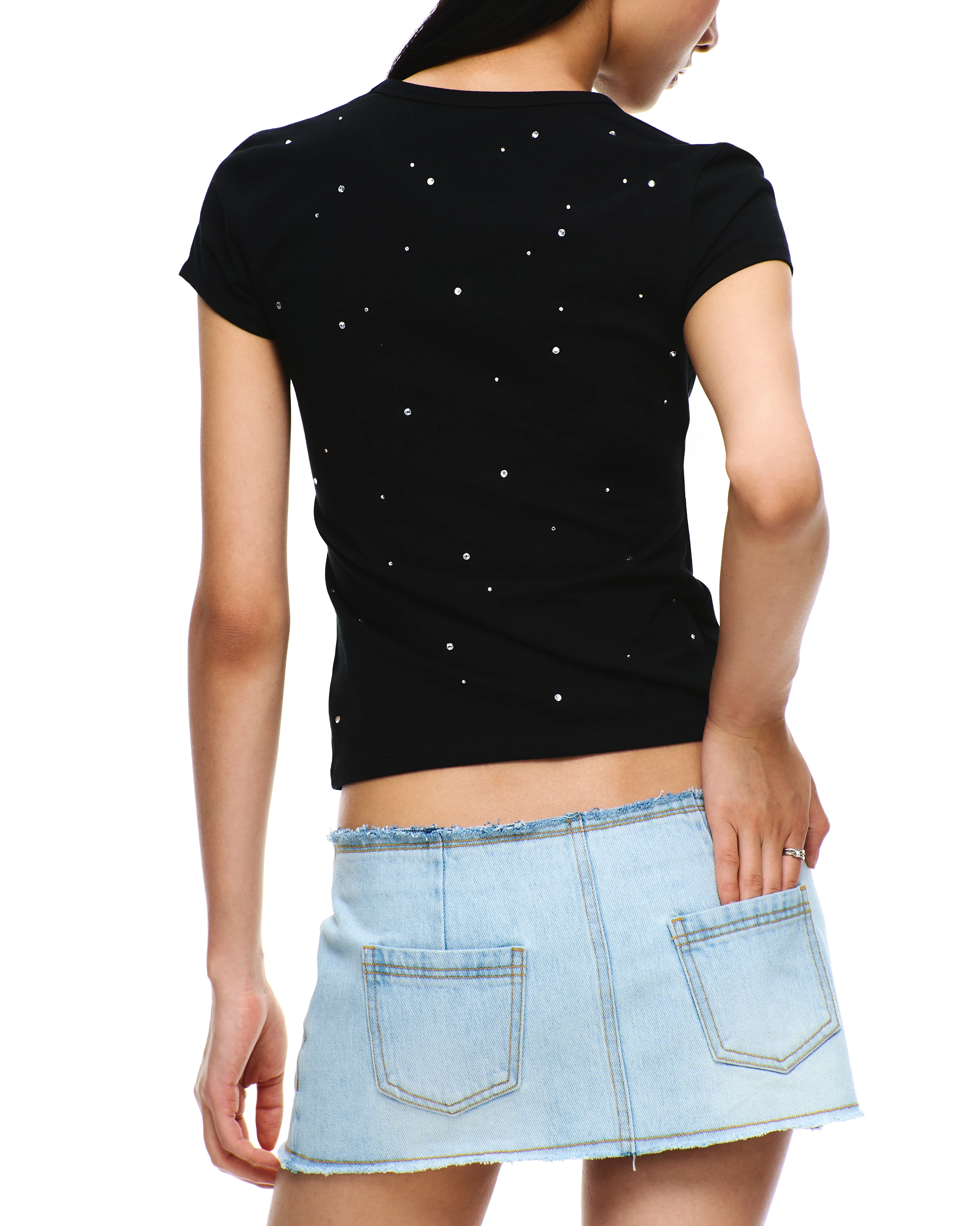 DENIM MICRO MINI SKIRT - Image 6