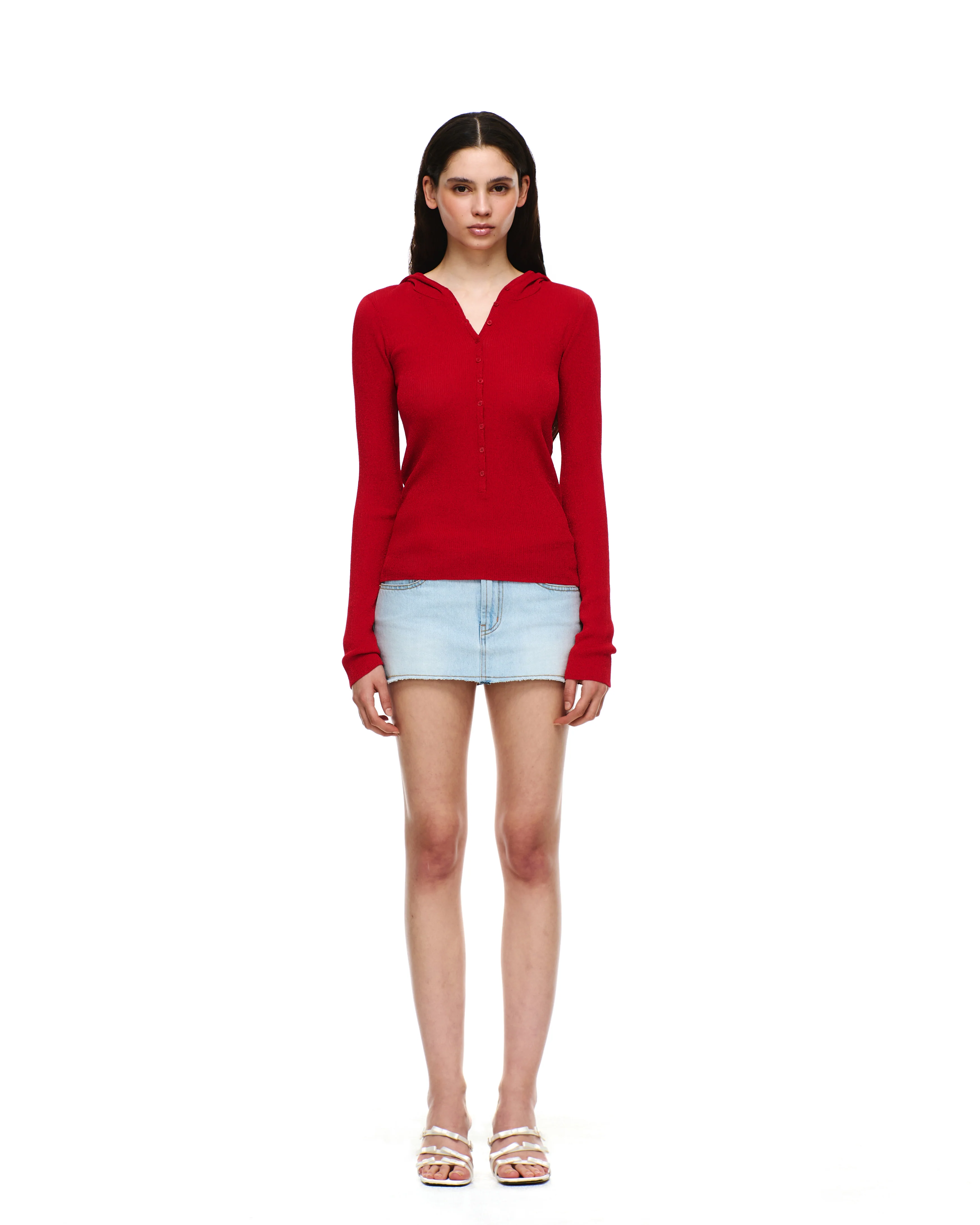 DENIM MICRO MINI SKIRT - Image 7