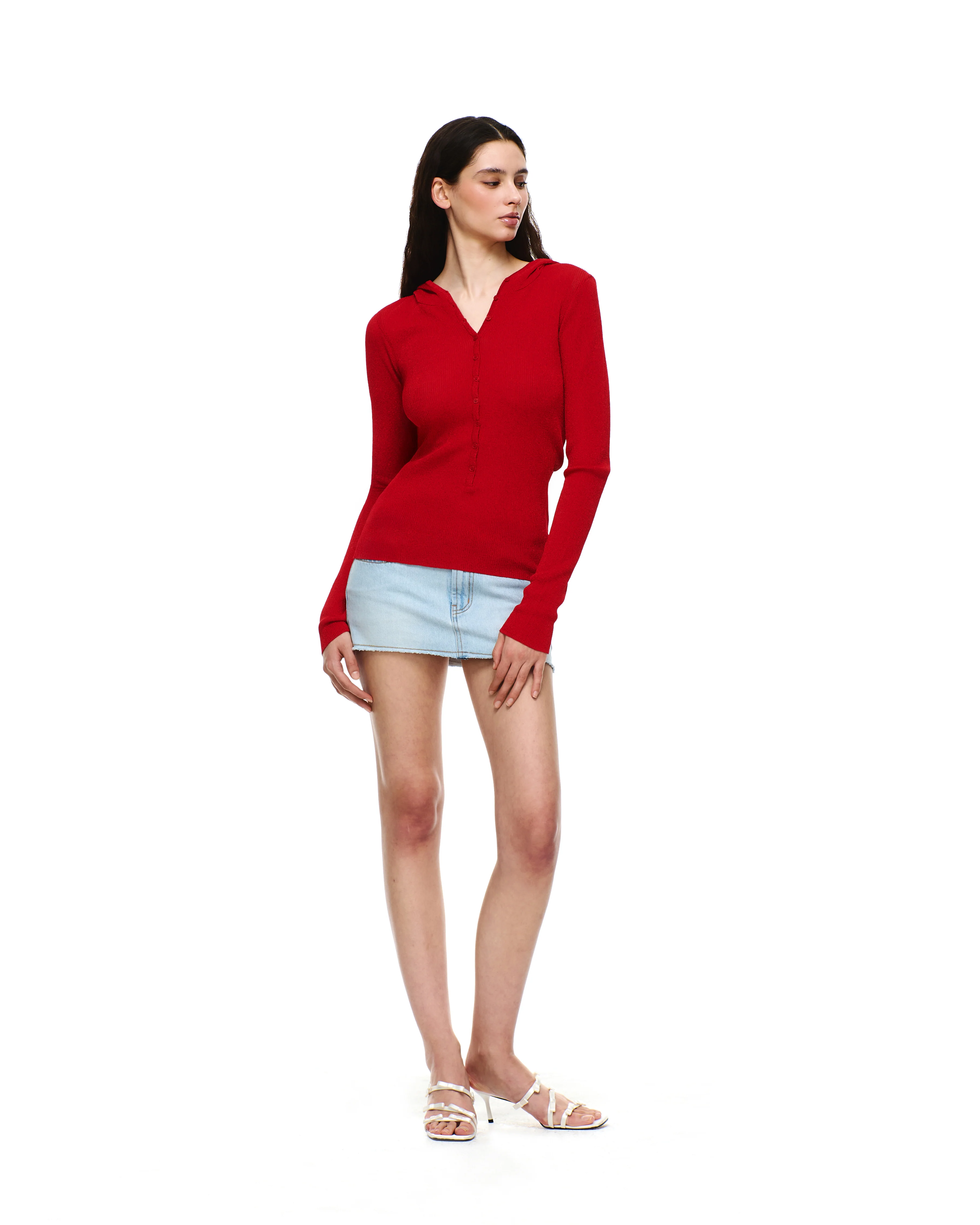 DENIM MICRO MINI SKIRT - Image 8
