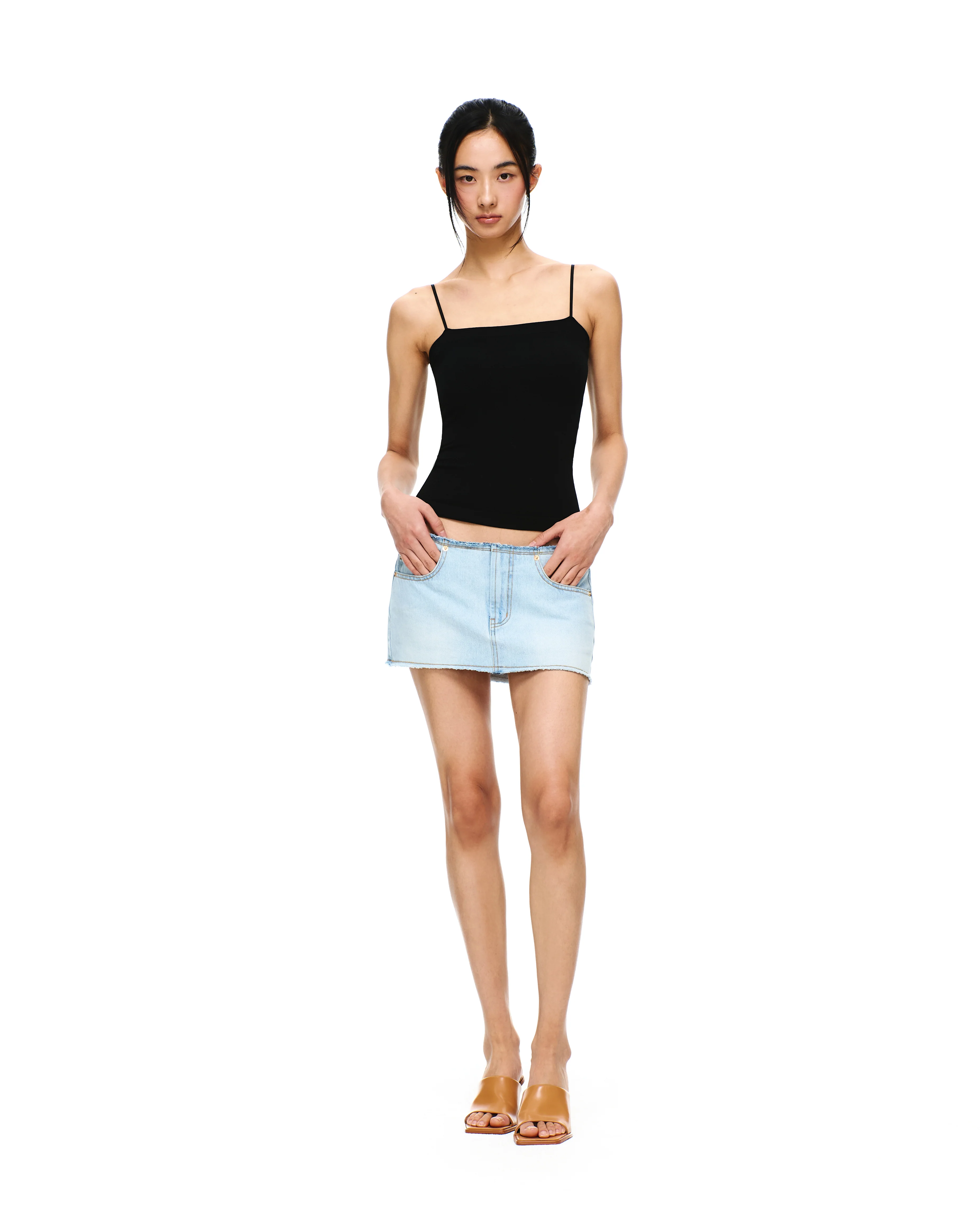 DENIM MICRO MINI SKIRT - Image 9