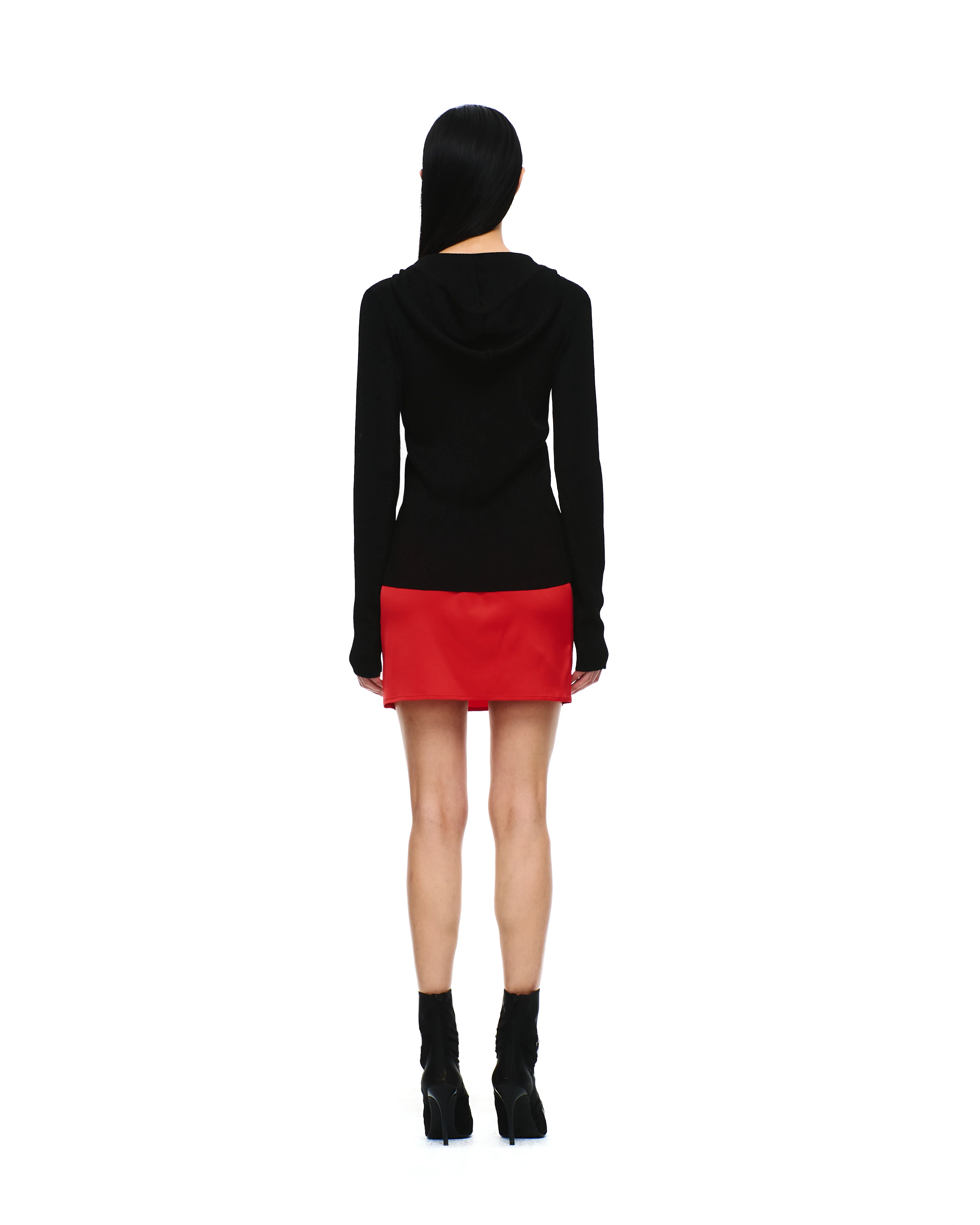 KNIT HENLEY NECK LONG SLEEVE HOODIE - Image 4