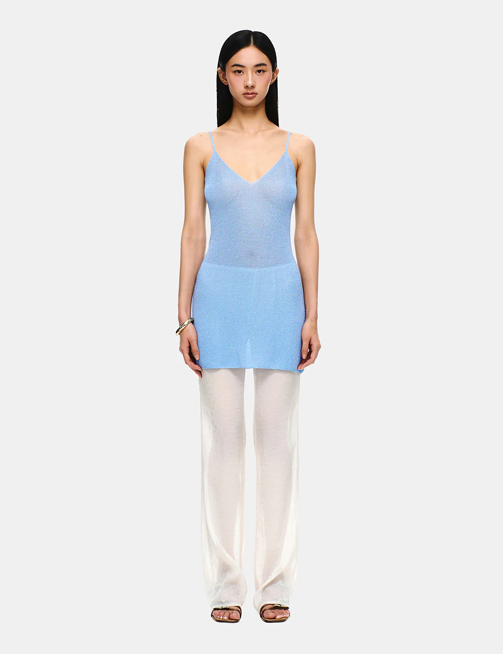 KNIT V-NECK MINI DRESS - Image 11